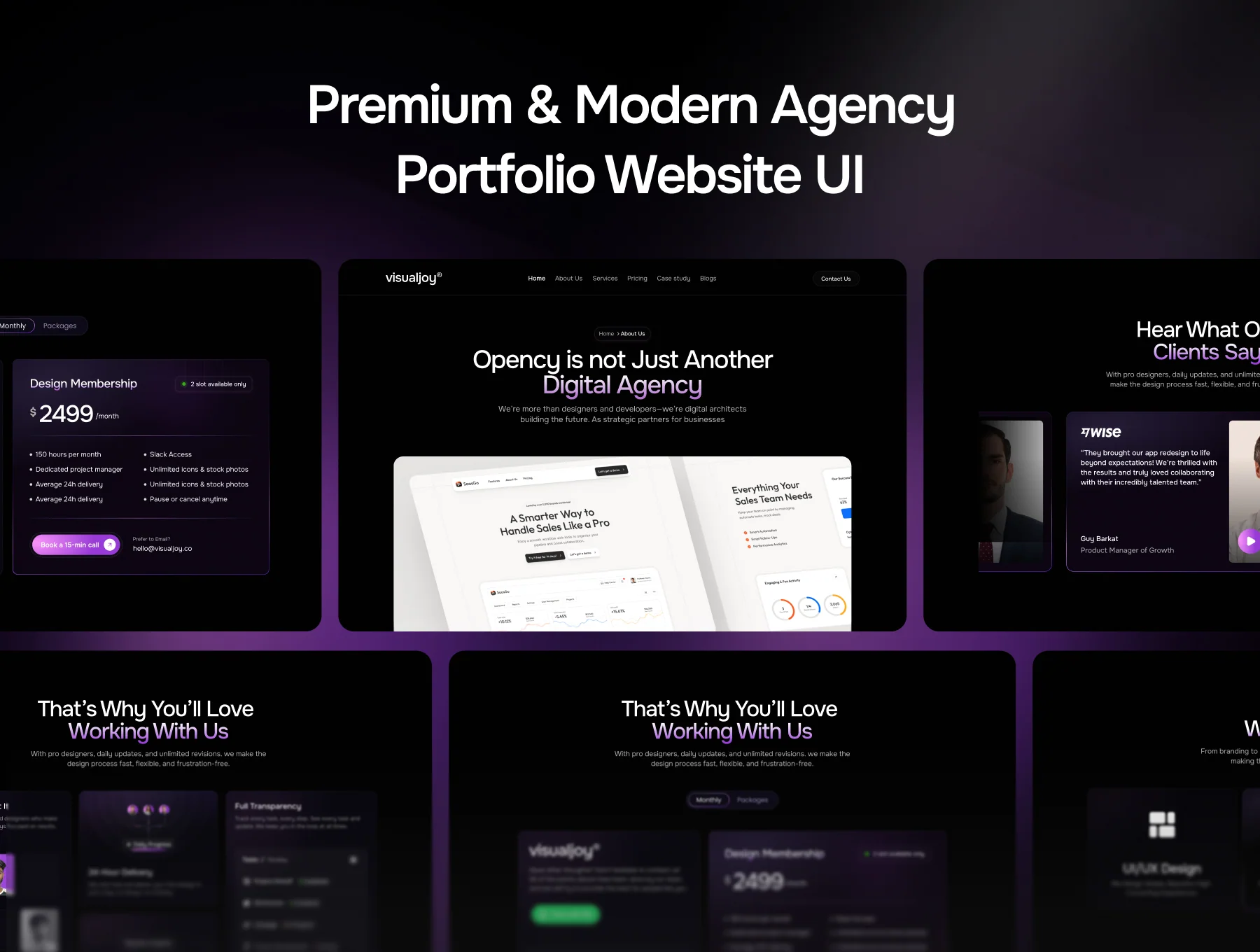 Visualjoy - Modern Agency Portfolio Website 5