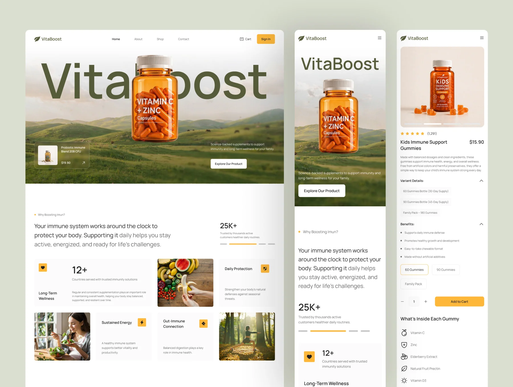 VitaBoost - Health & Nutrition Website UI Figma Template 6
