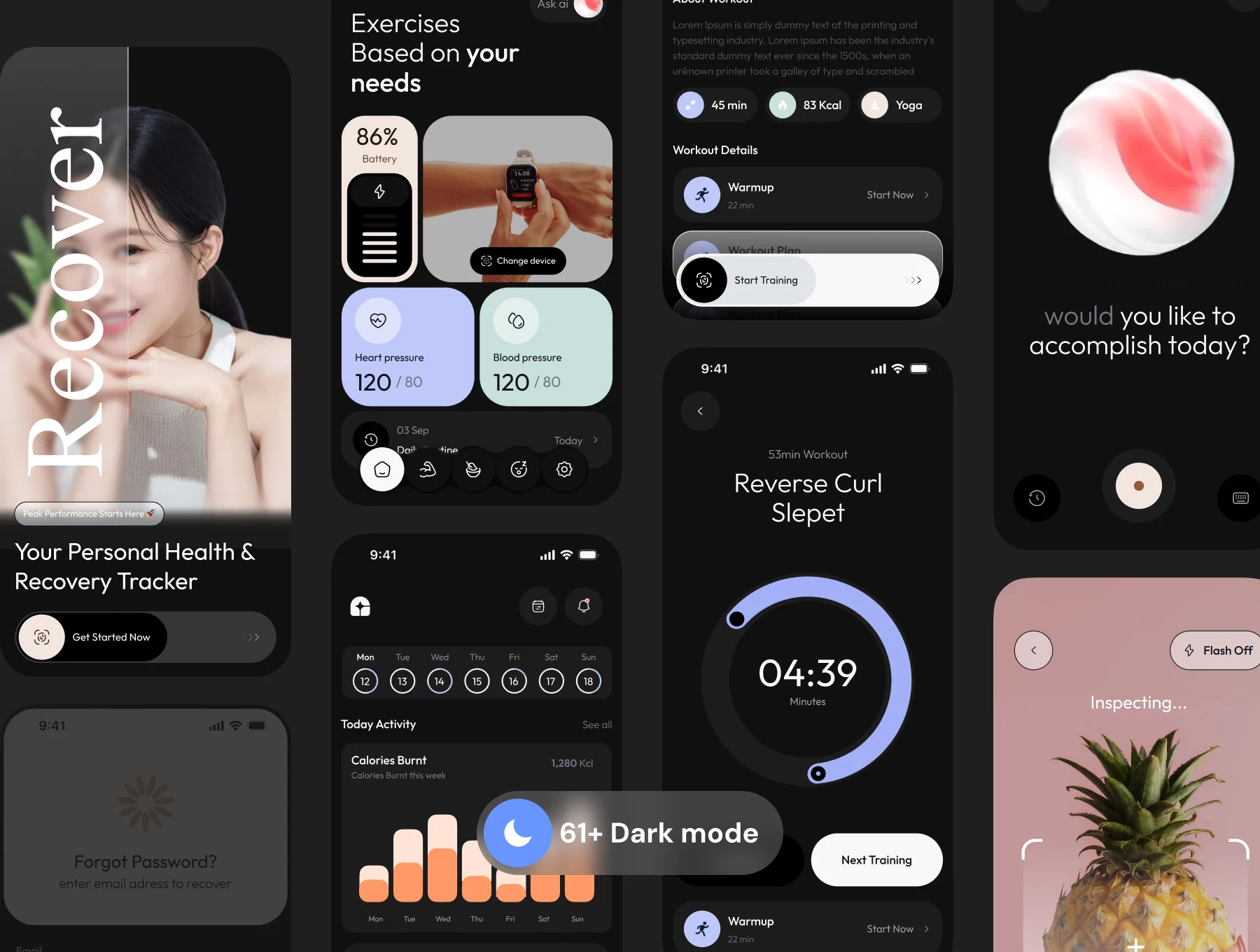 VITAL- Smart Wearable Companion App UI Kit (Health + Sleep + Activity + AI) 4
