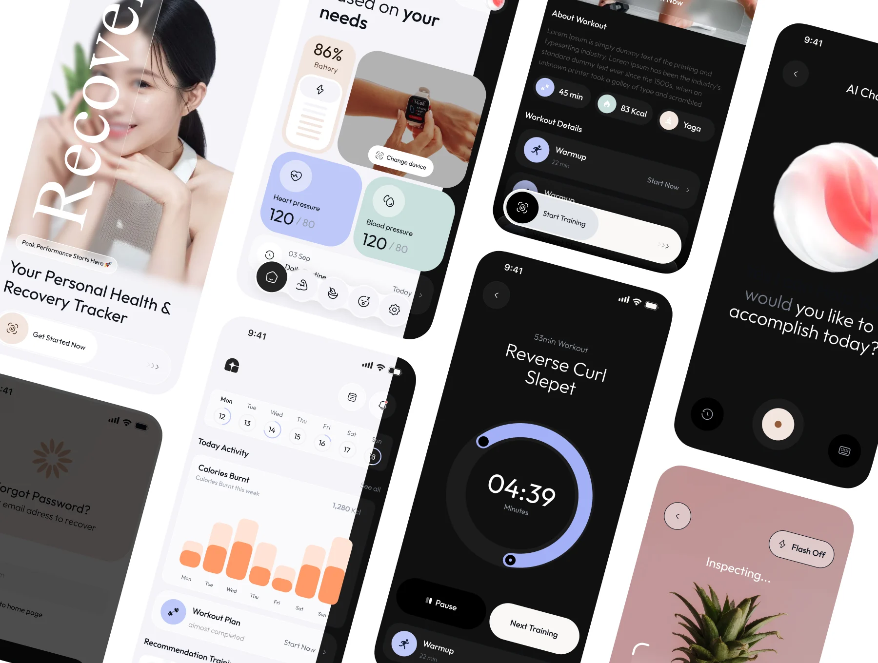 VITAL- Smart Wearable Companion App UI Kit (Health + Sleep + Activity + AI) 6
