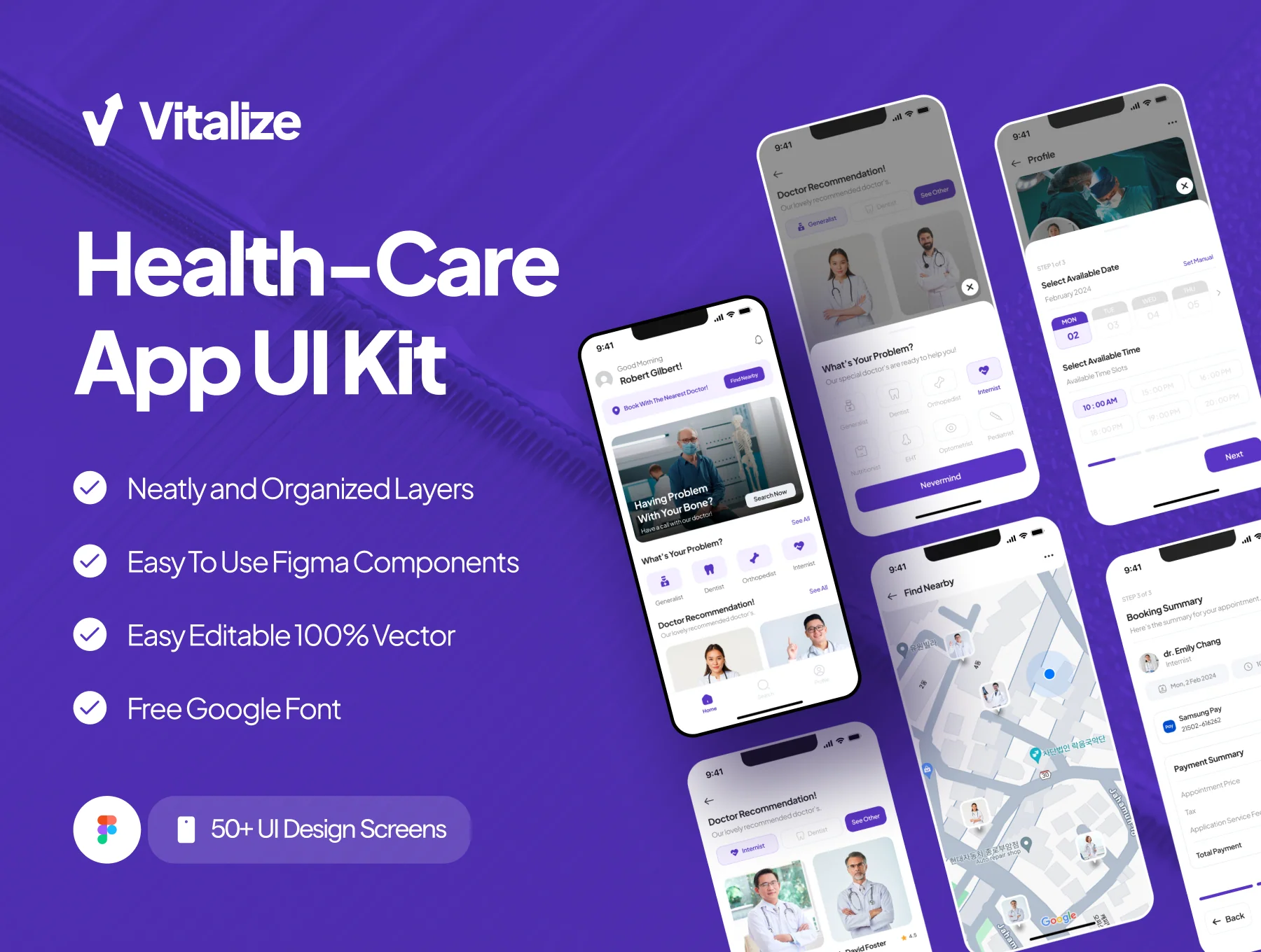 Vitalize - Healthcare App UI Kit