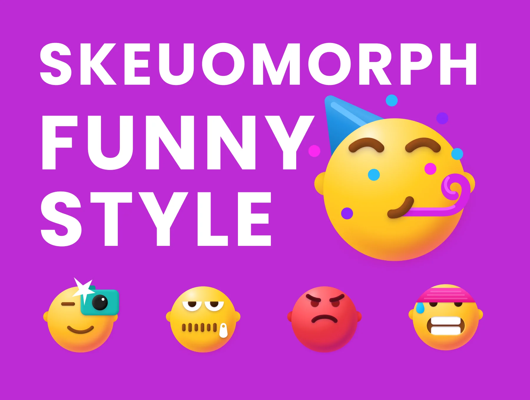 Vivid Emojis Icons Pack 3