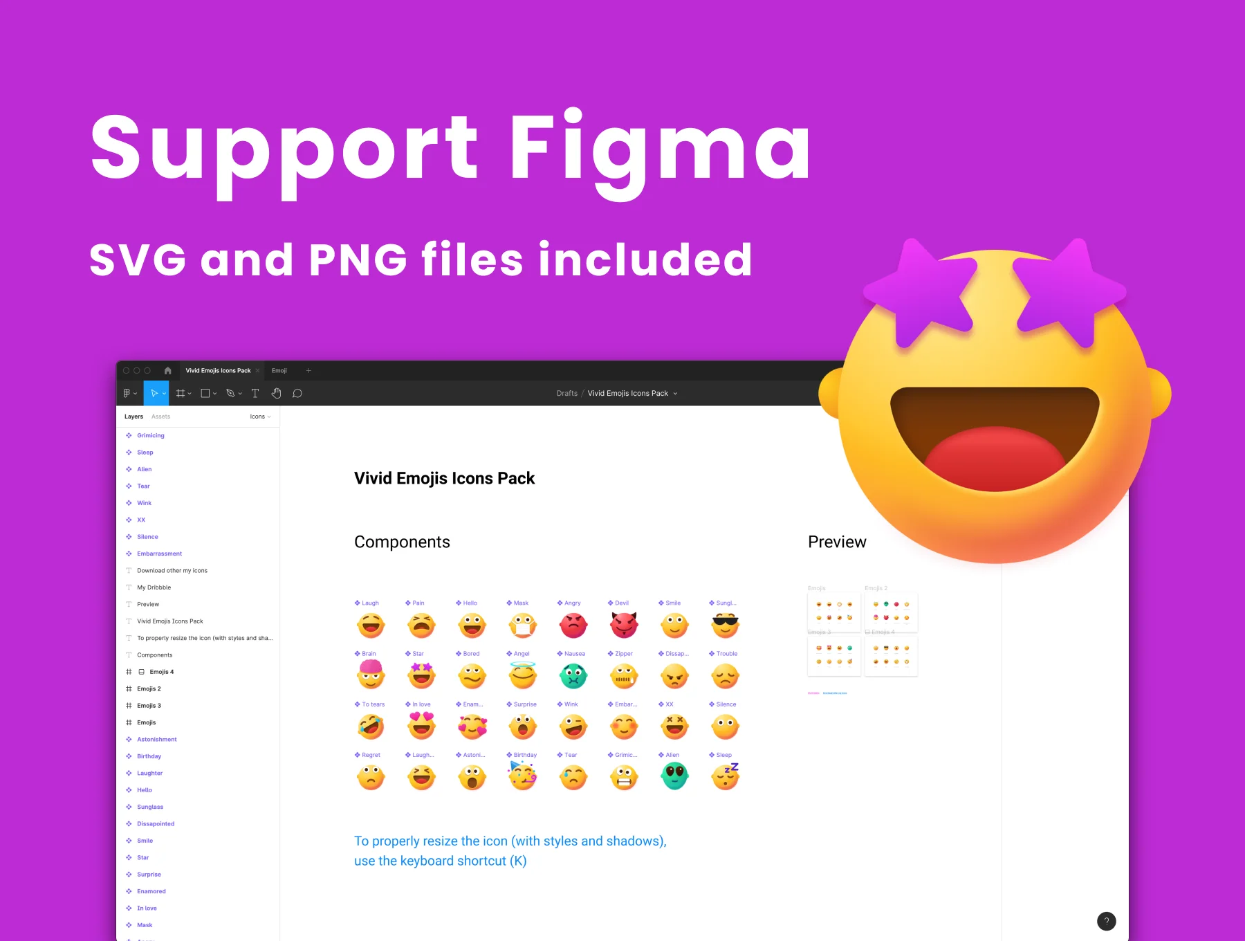 Vivid Emojis Icons Pack 5