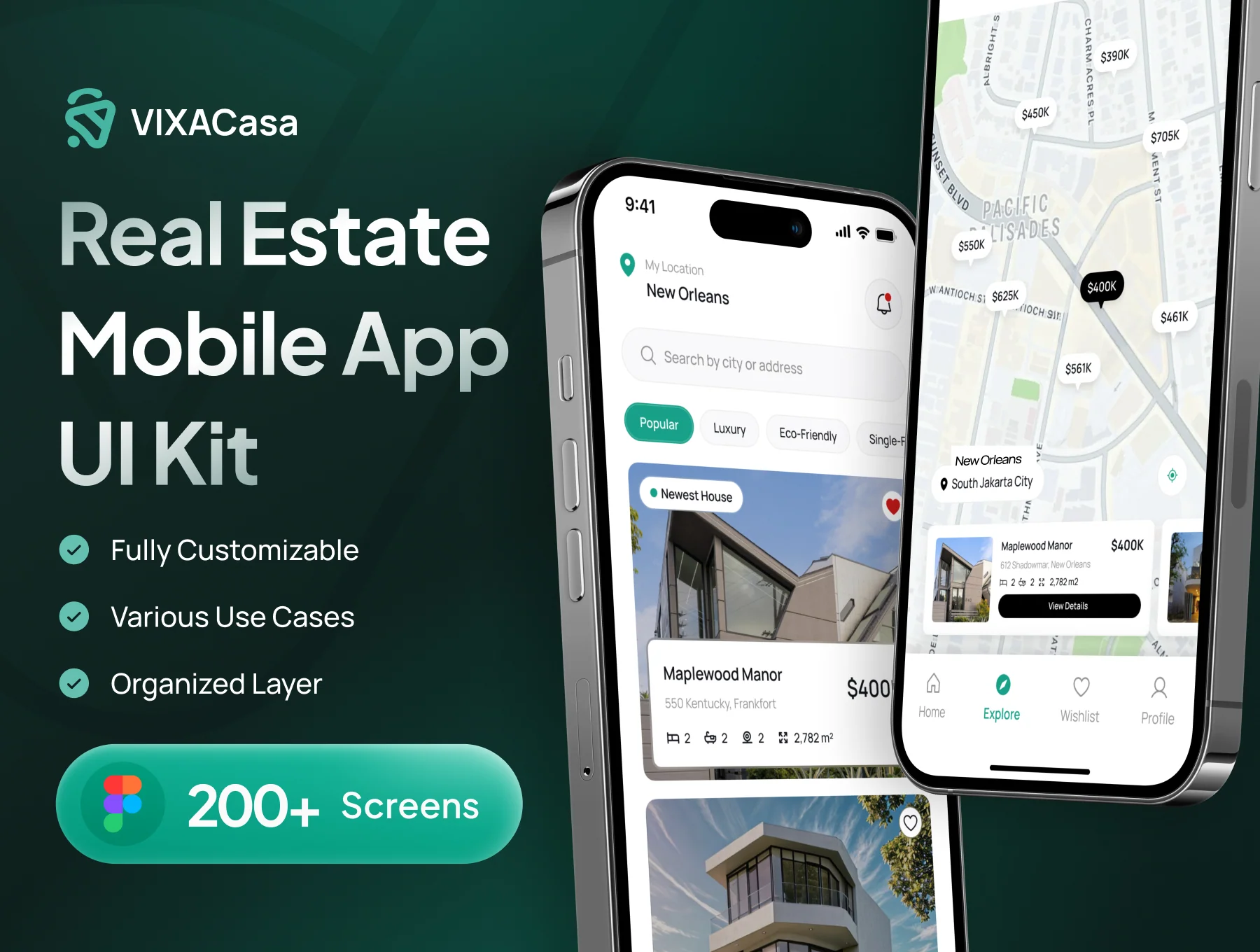 VIXA Casa - Real Estate Mobile App UI Kit
