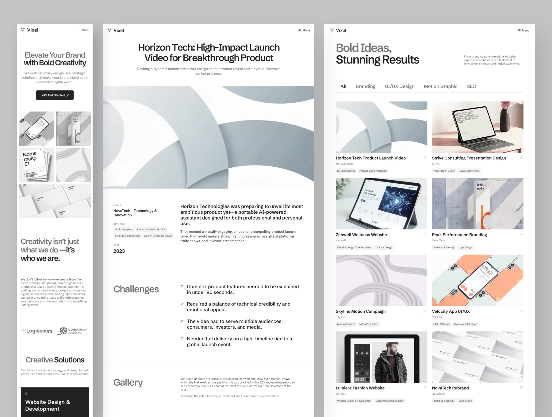 Vixel - Creative Agency Website Framer Template 3