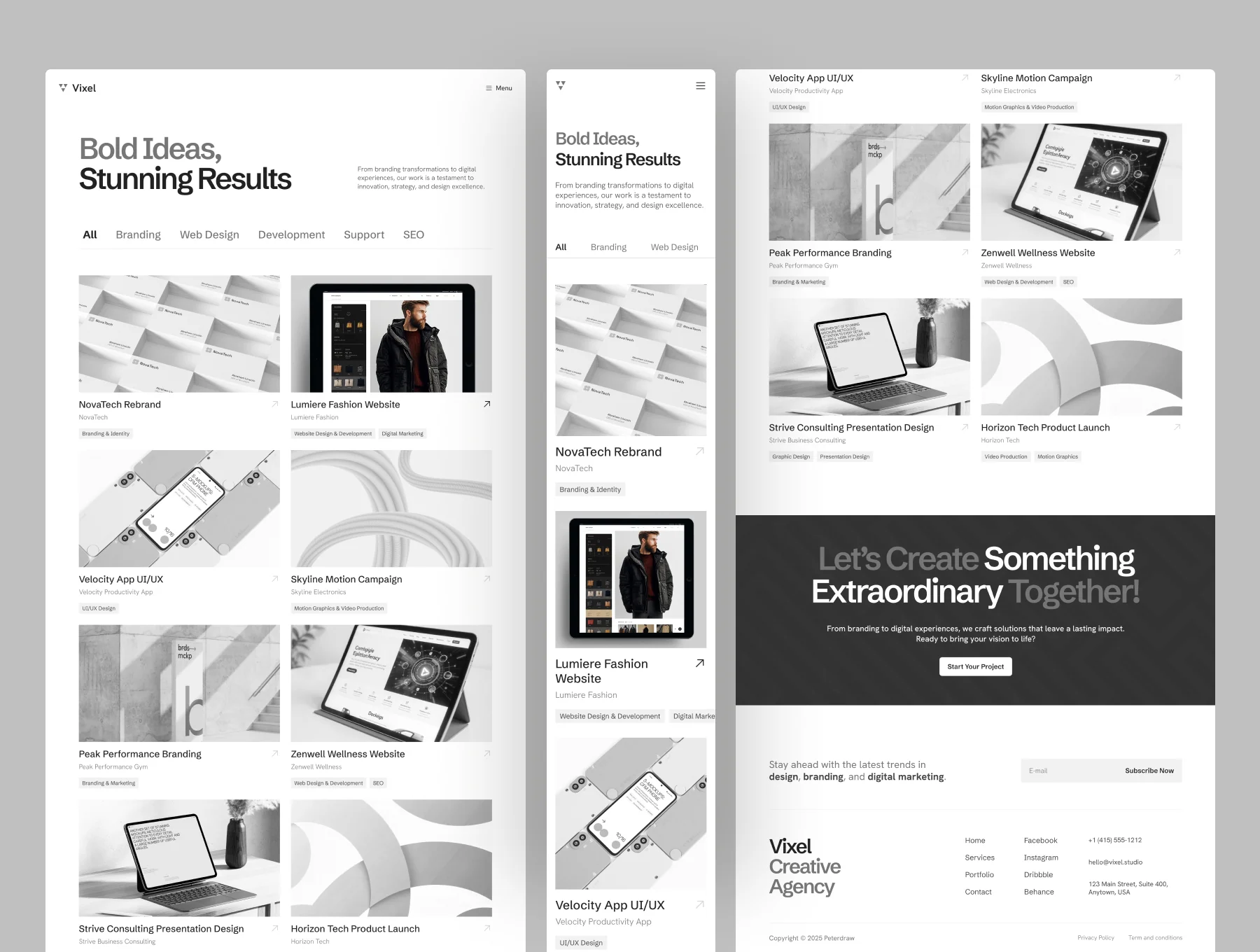 Vixel - Creative Agency Website Template 3