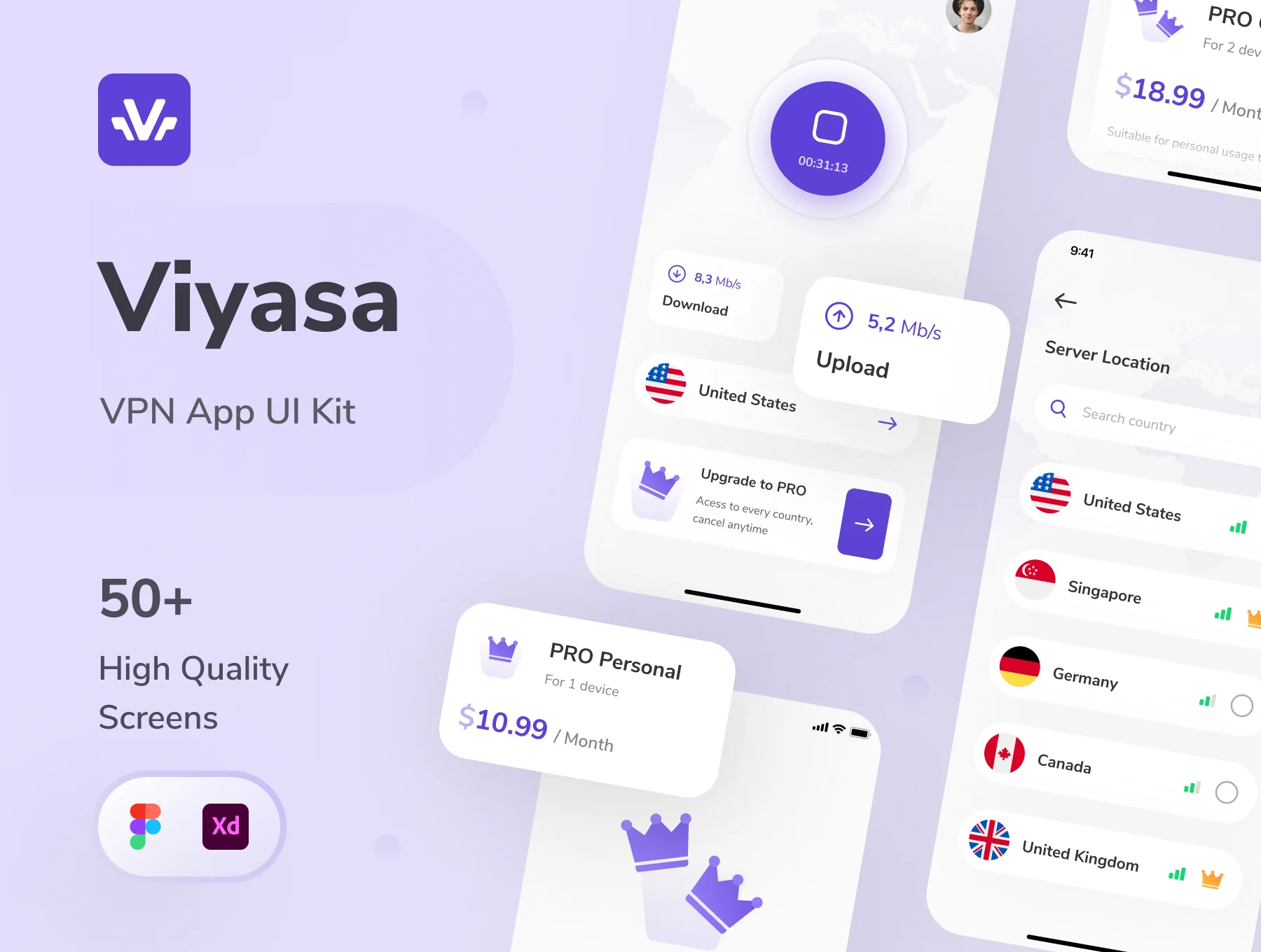 Viyasa - VPN App UI Kit