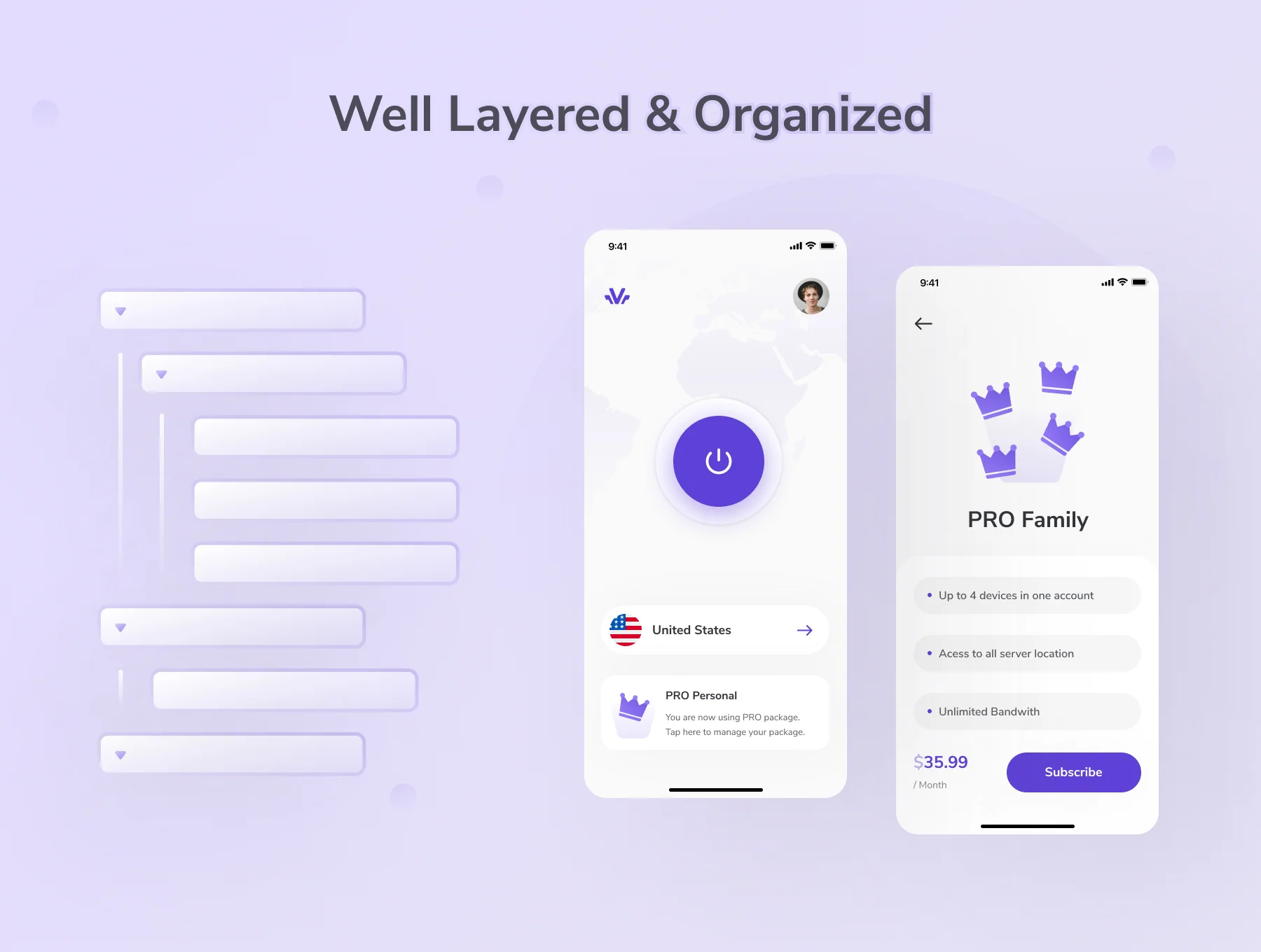 Viyasa - VPN App UI Kit 3