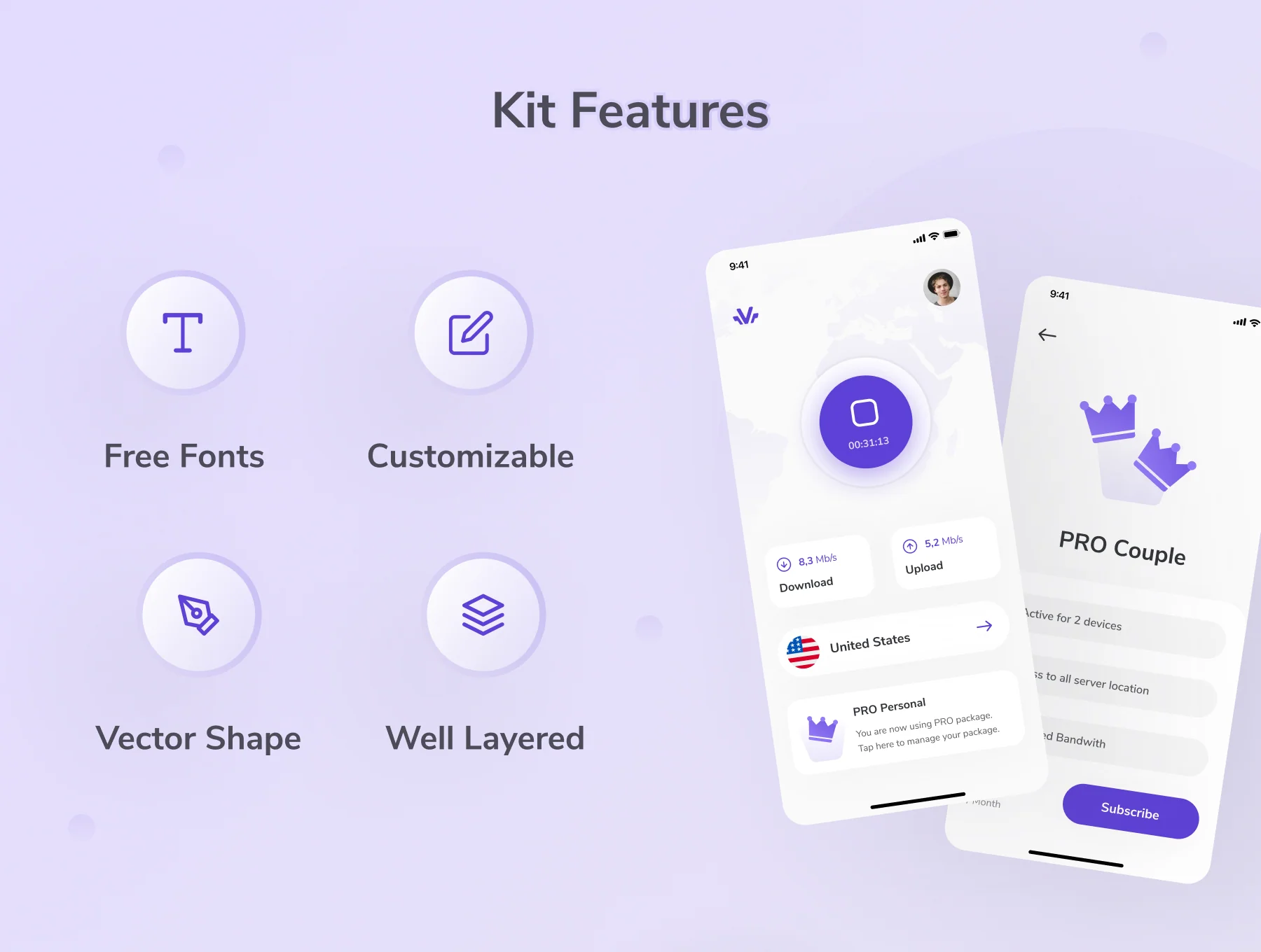 Viyasa - VPN App UI Kit 4