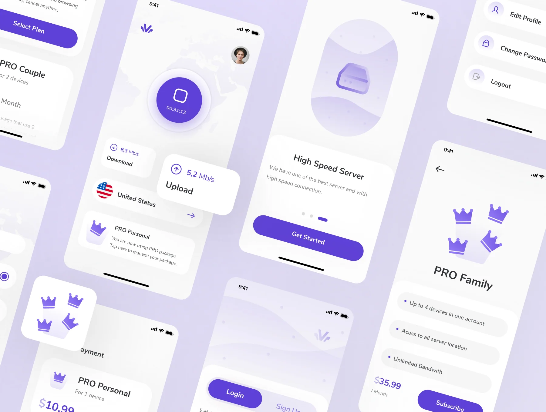 Viyasa - VPN App UI Kit 8