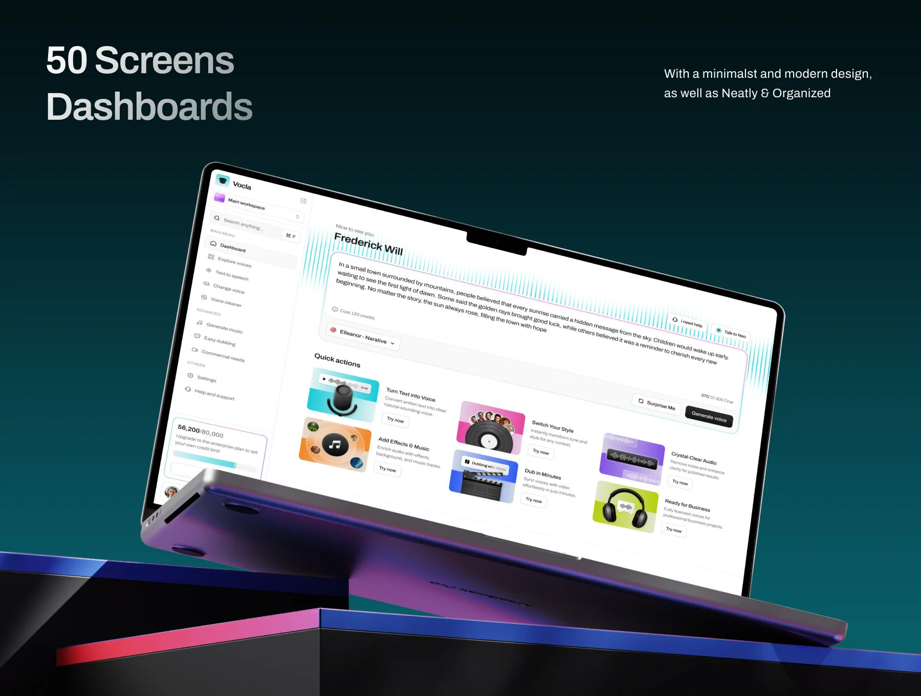 Vocla – AI Voice Intelligent UI Kit 5