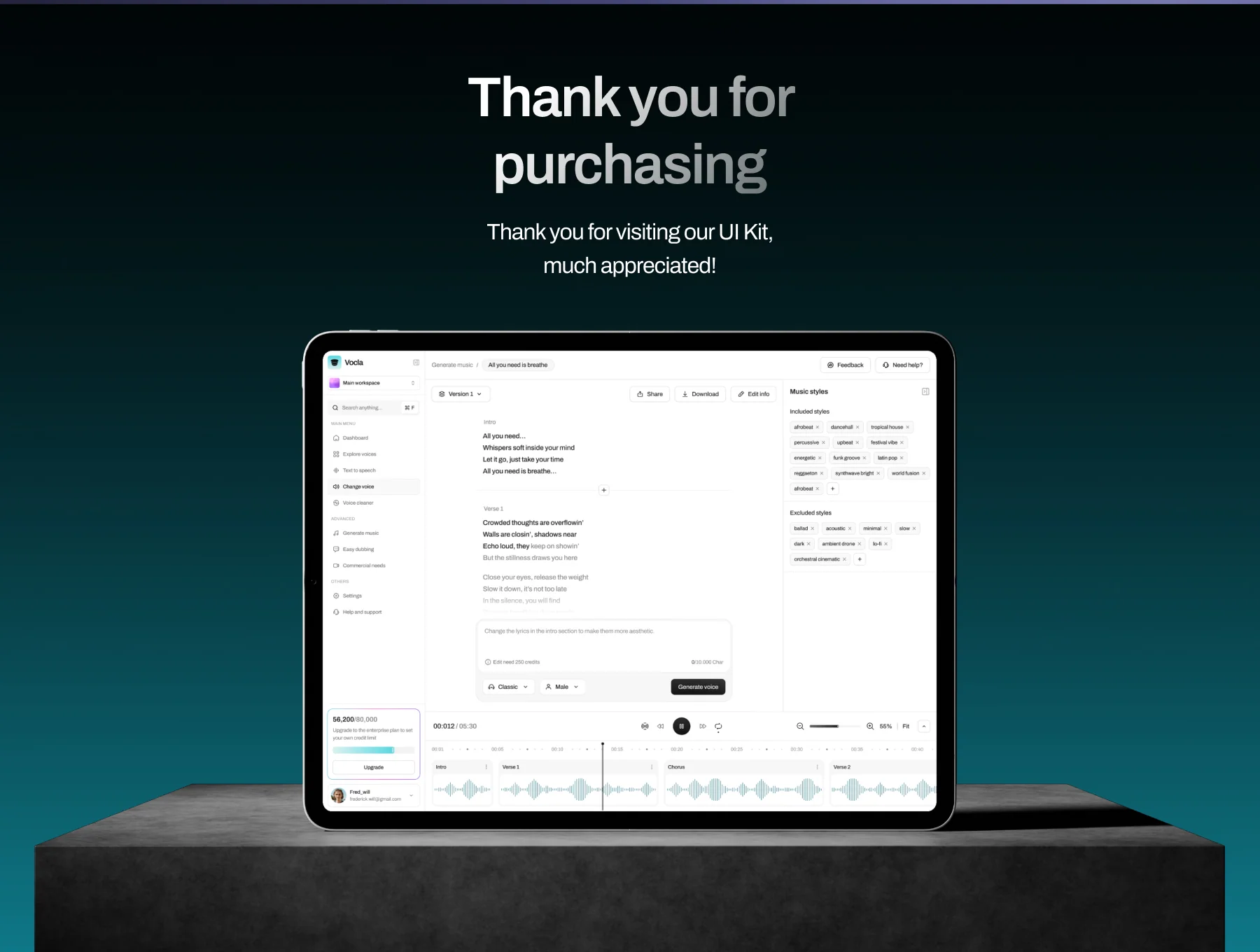 Vocla – AI Voice Intelligent UI Kit 8