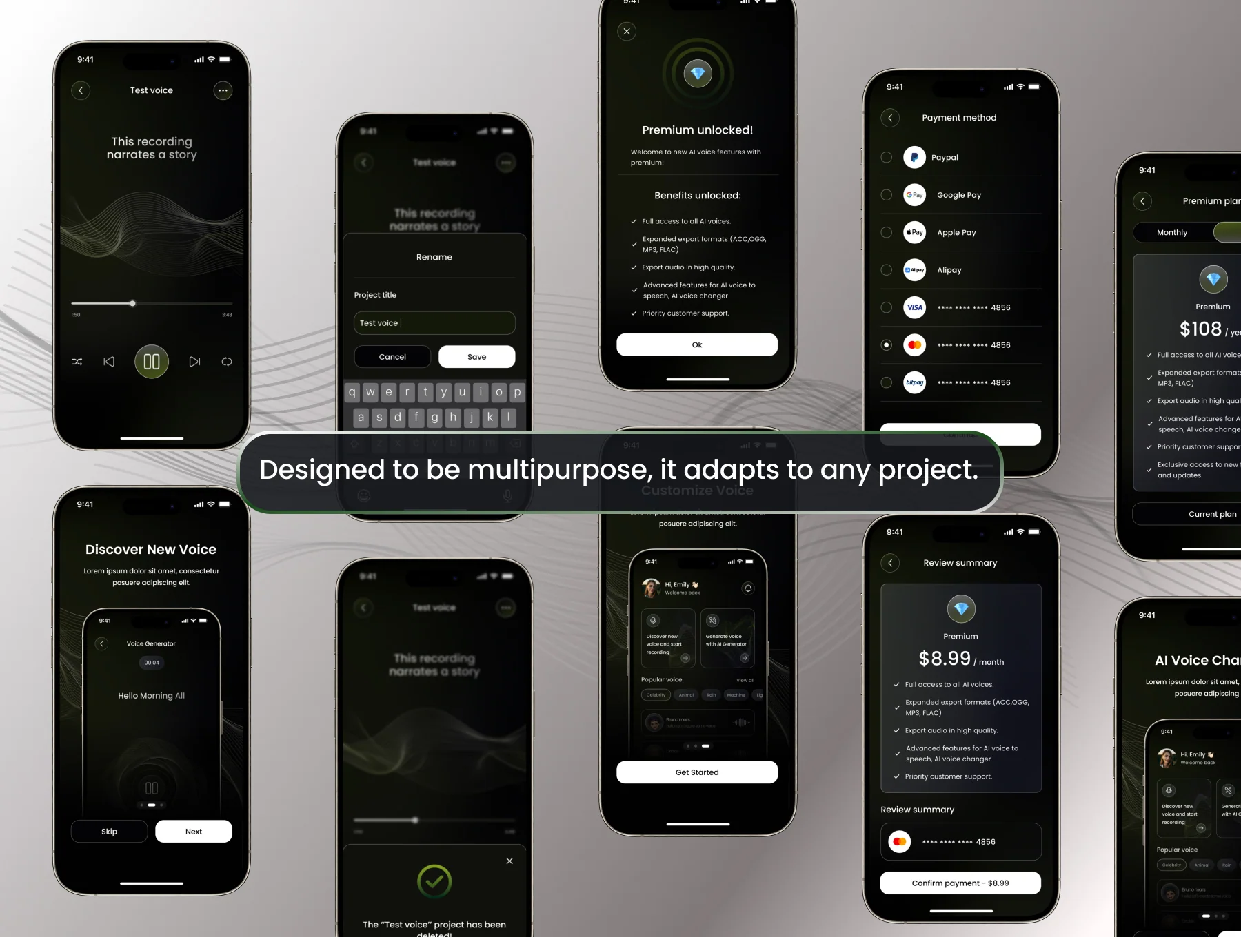 Voice Verse - AI Generator - UI Kit 2