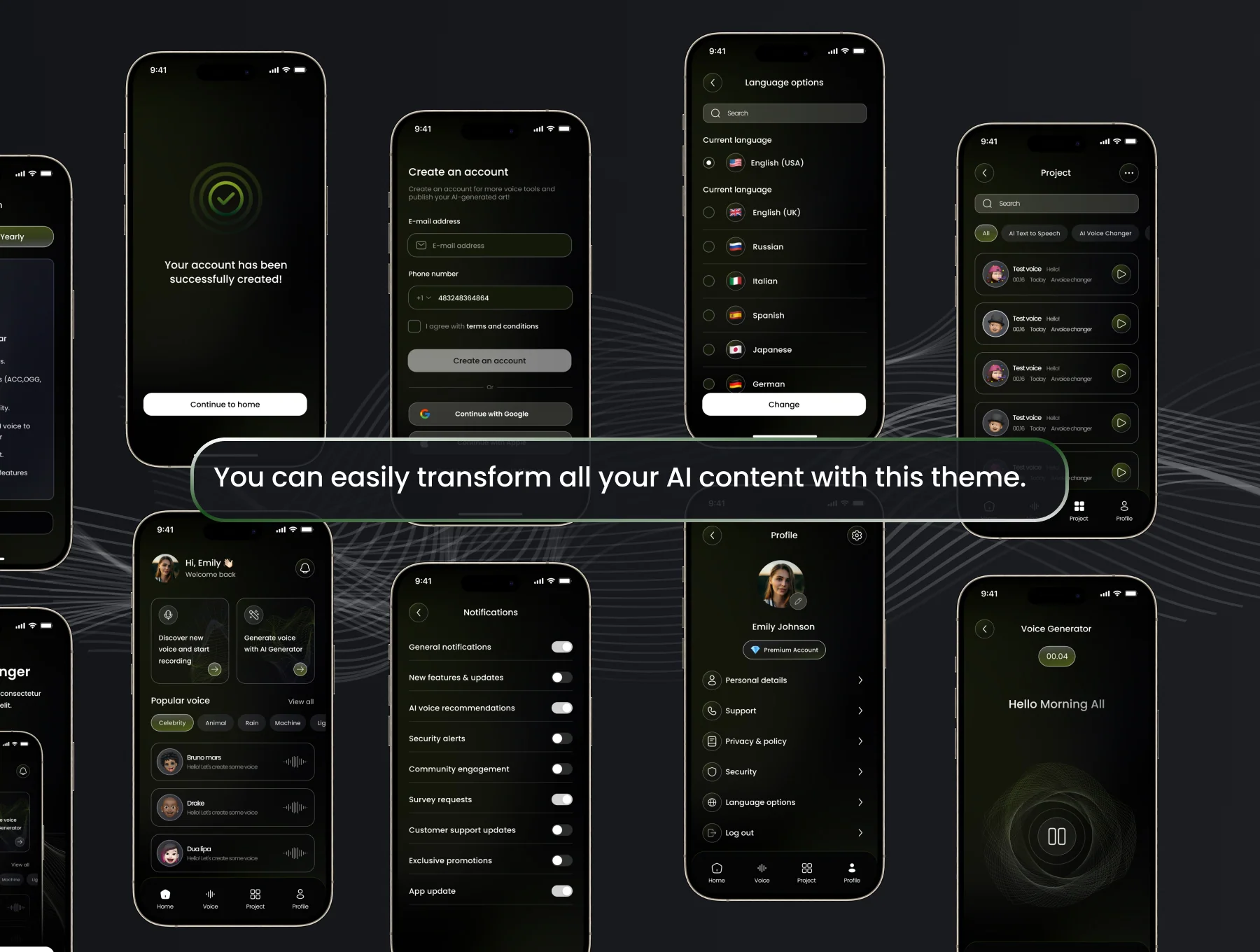 Voice Verse - AI Generator - UI Kit 3