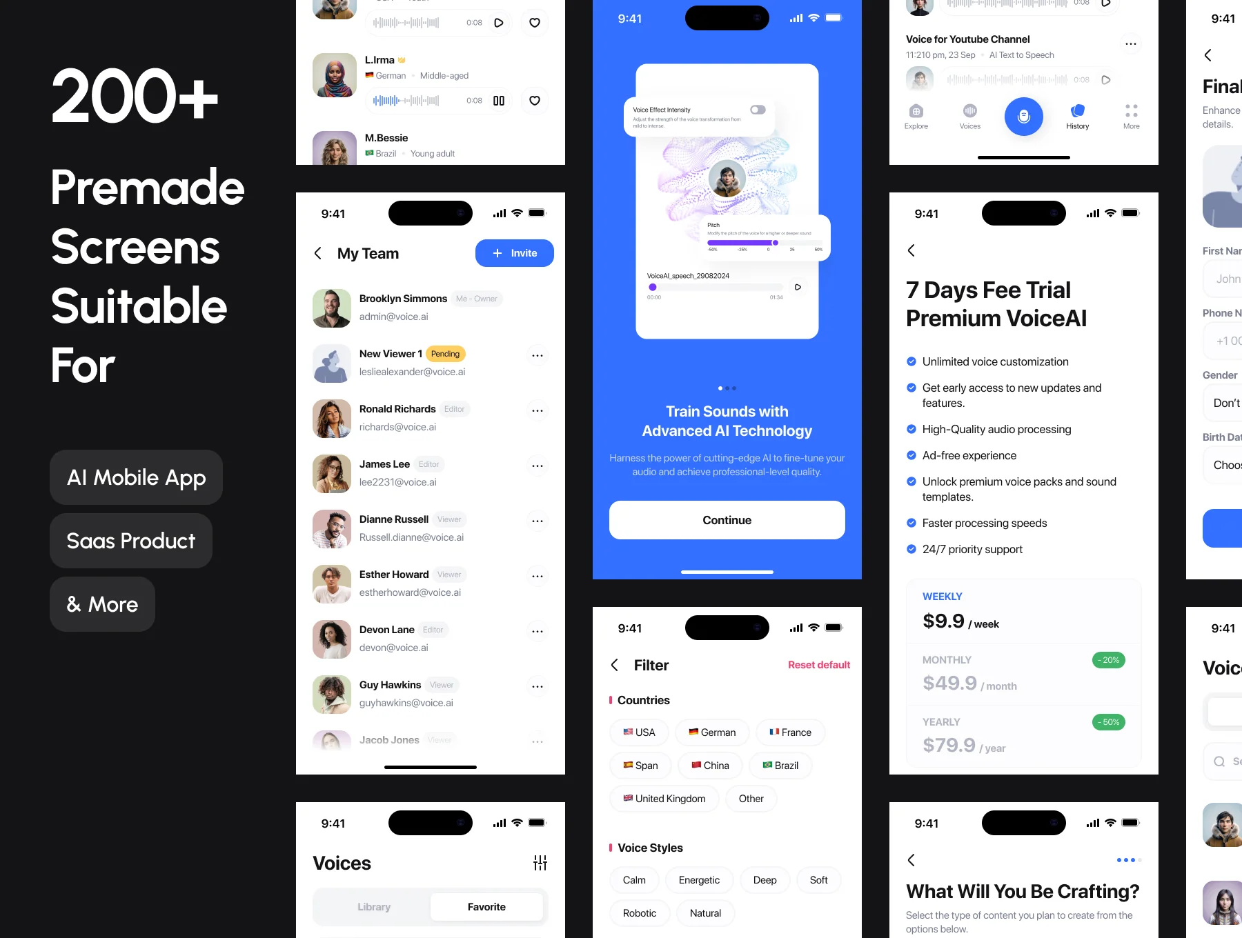 VoiceAI - AI Voice Generator UI Kit 3