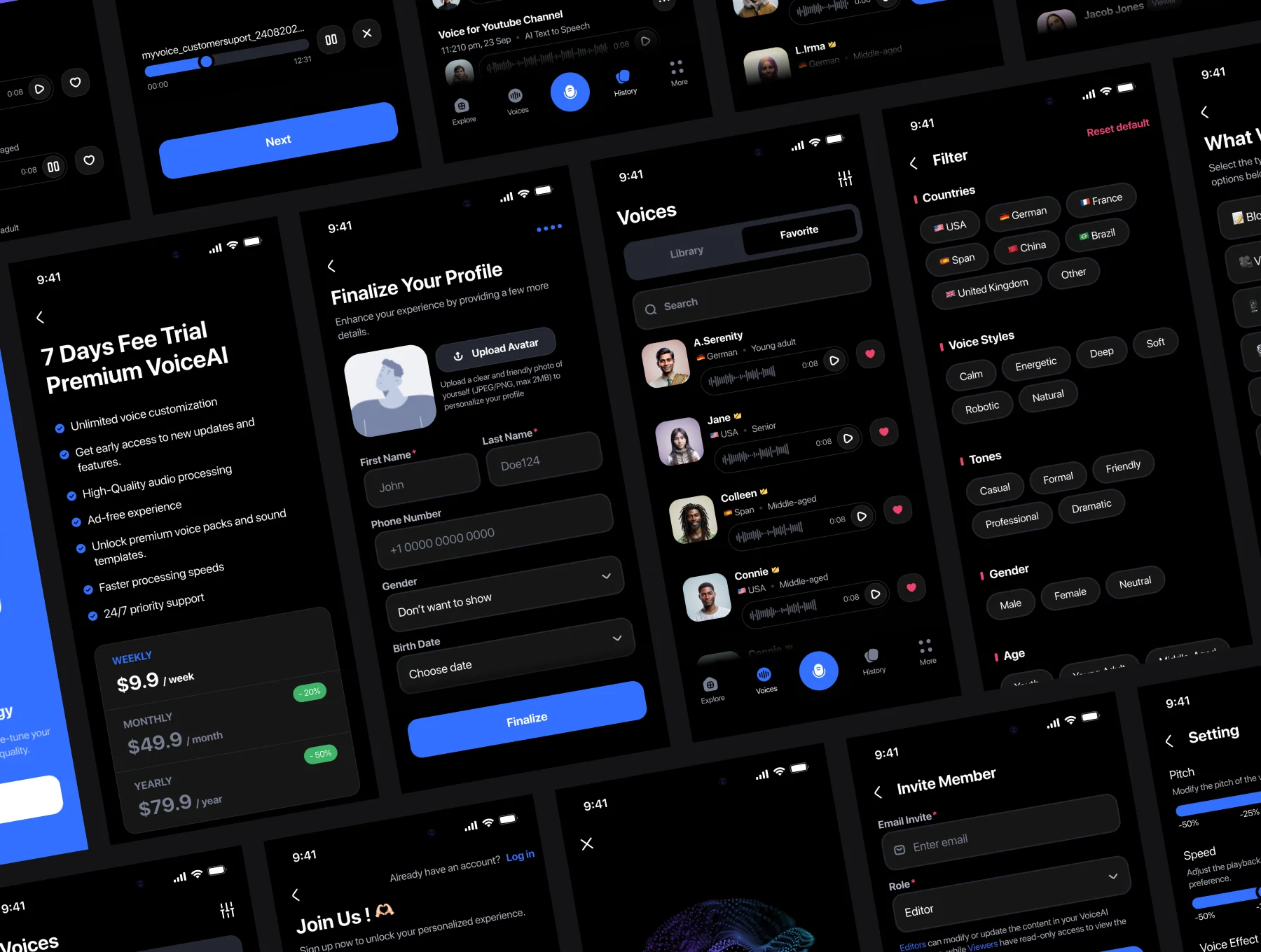 VoiceAI - AI Voice Generator UI Kit 6