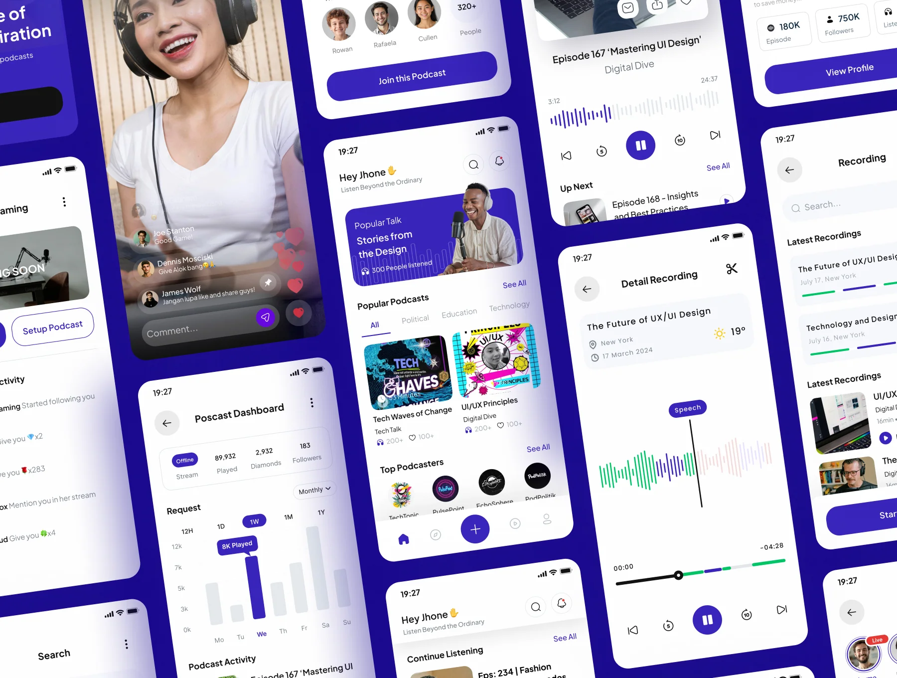 Voicery - Podcast Mobile App UI Kits 5