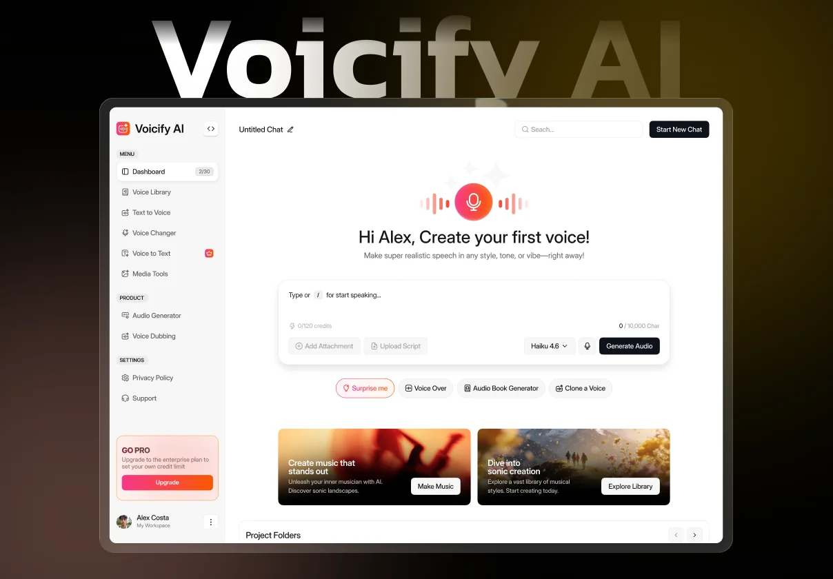 Voicify AI - AI Voice Intelligent Agents Dashboard Ui Kit