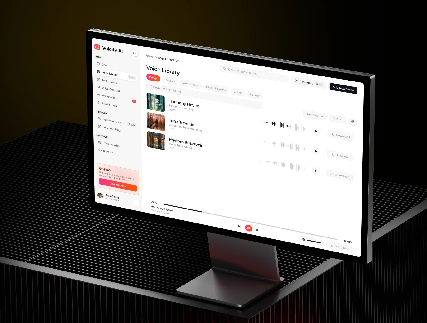 Voicify AI - AI Voice Intelligent Agents Dashboard Ui Kit 2