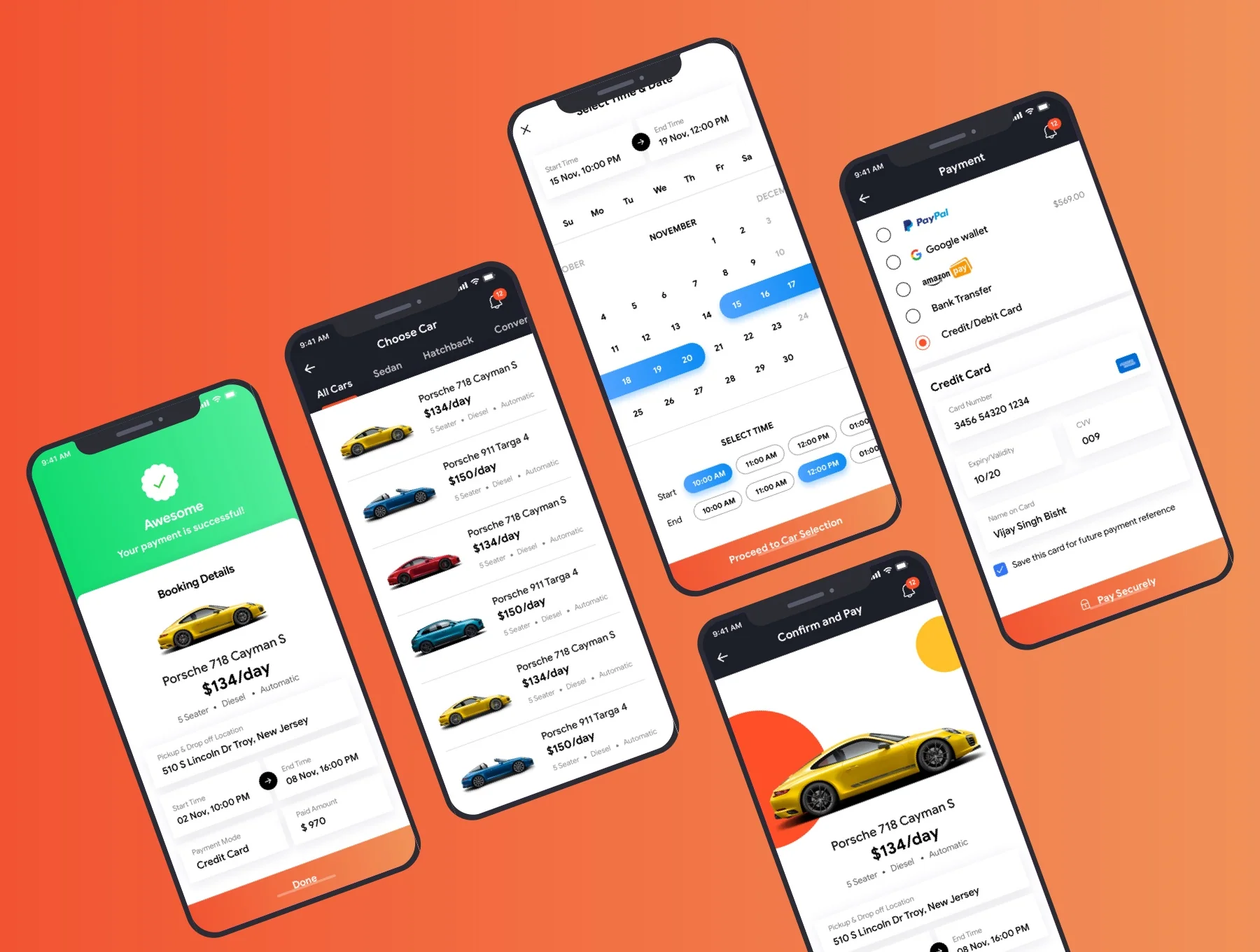 Vola Cars Premium iOS App UI Kit Sketch 3
