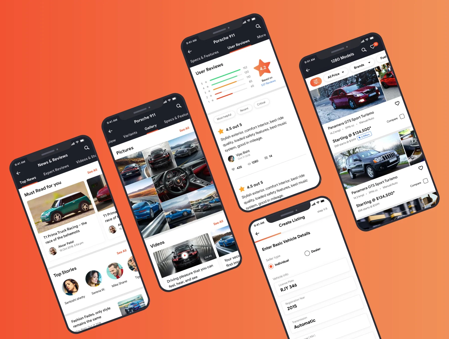 Vola Cars Premium iOS App UI Kit Sketch 6
