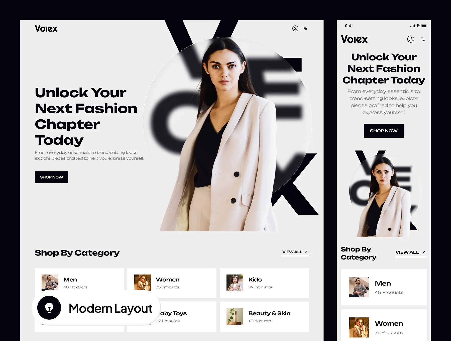 Volex - Fashion Ecommerce Website UI Kit 8