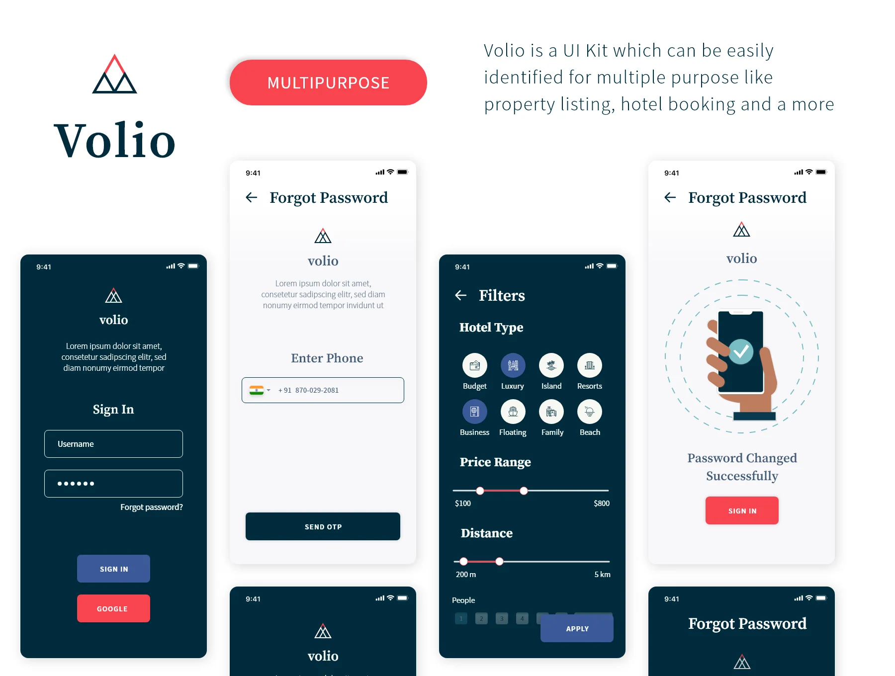 Volio - Hotel booking, restaurant and real estate app 9