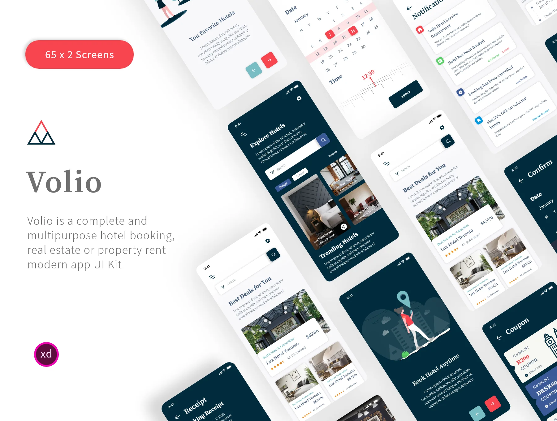 Volio - Hotel booking, restaurant and real estate app