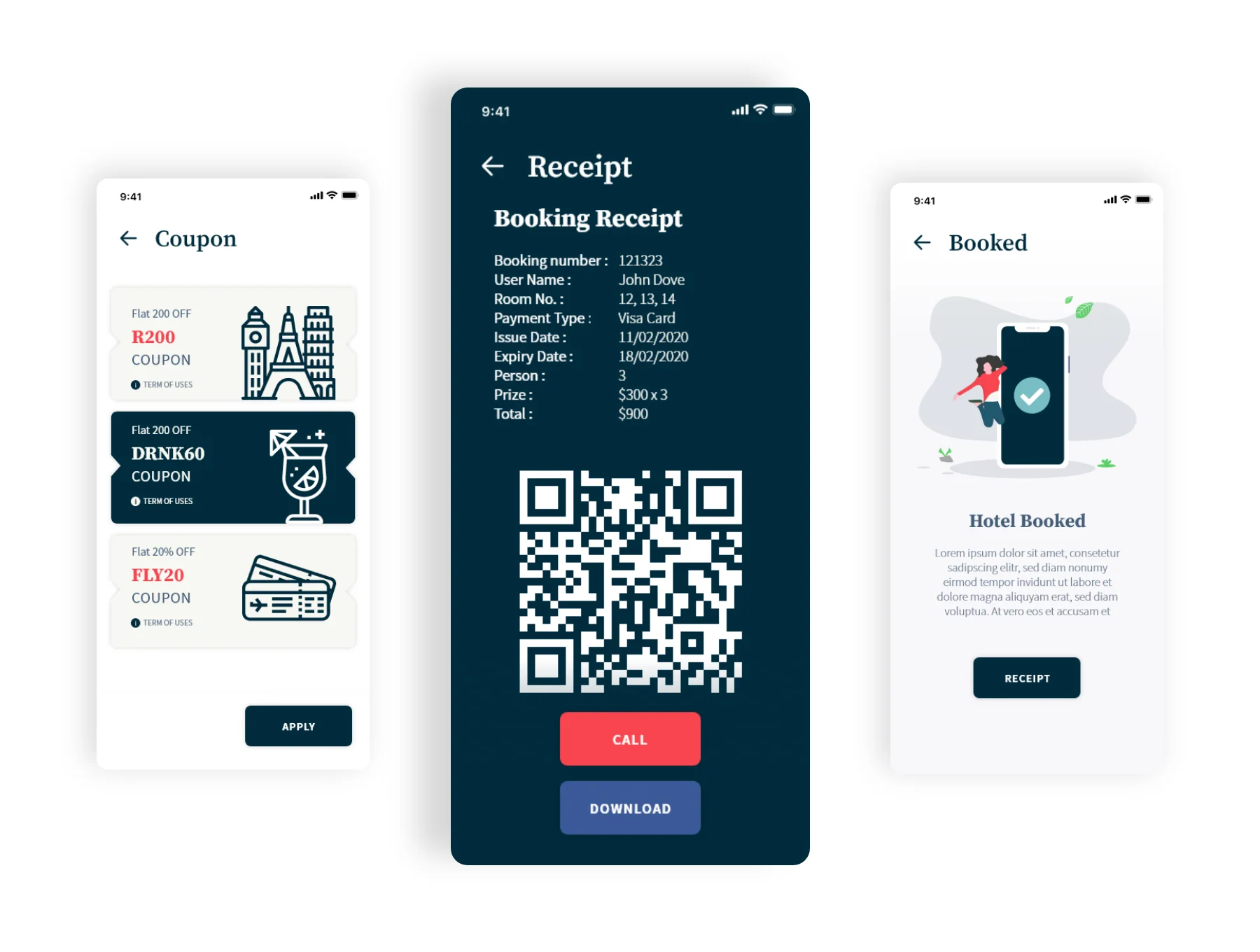 Volio - Hotel booking, restaurant and real estate app 4