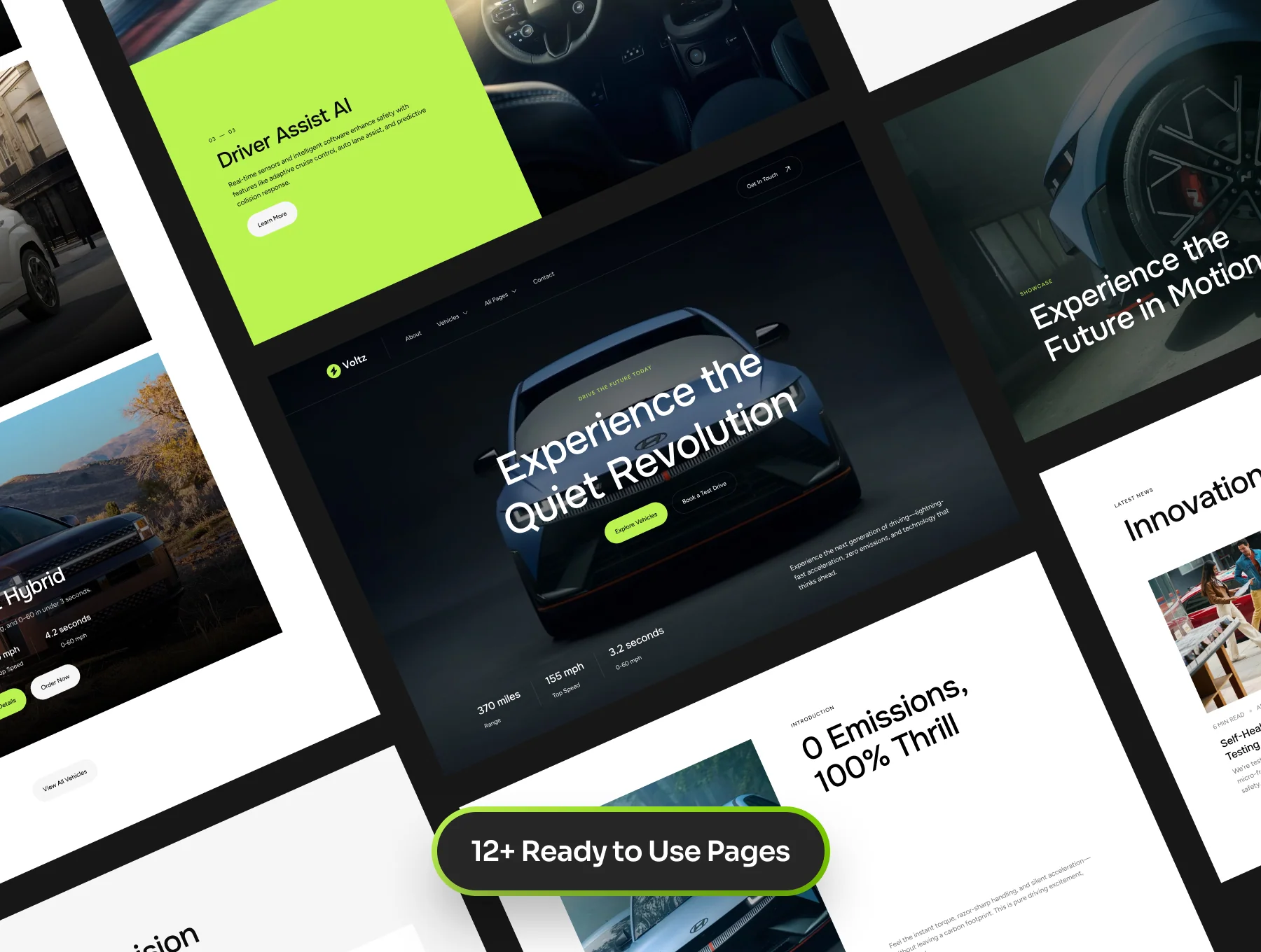 Voltz – The Electric Car Framer UI Template 3