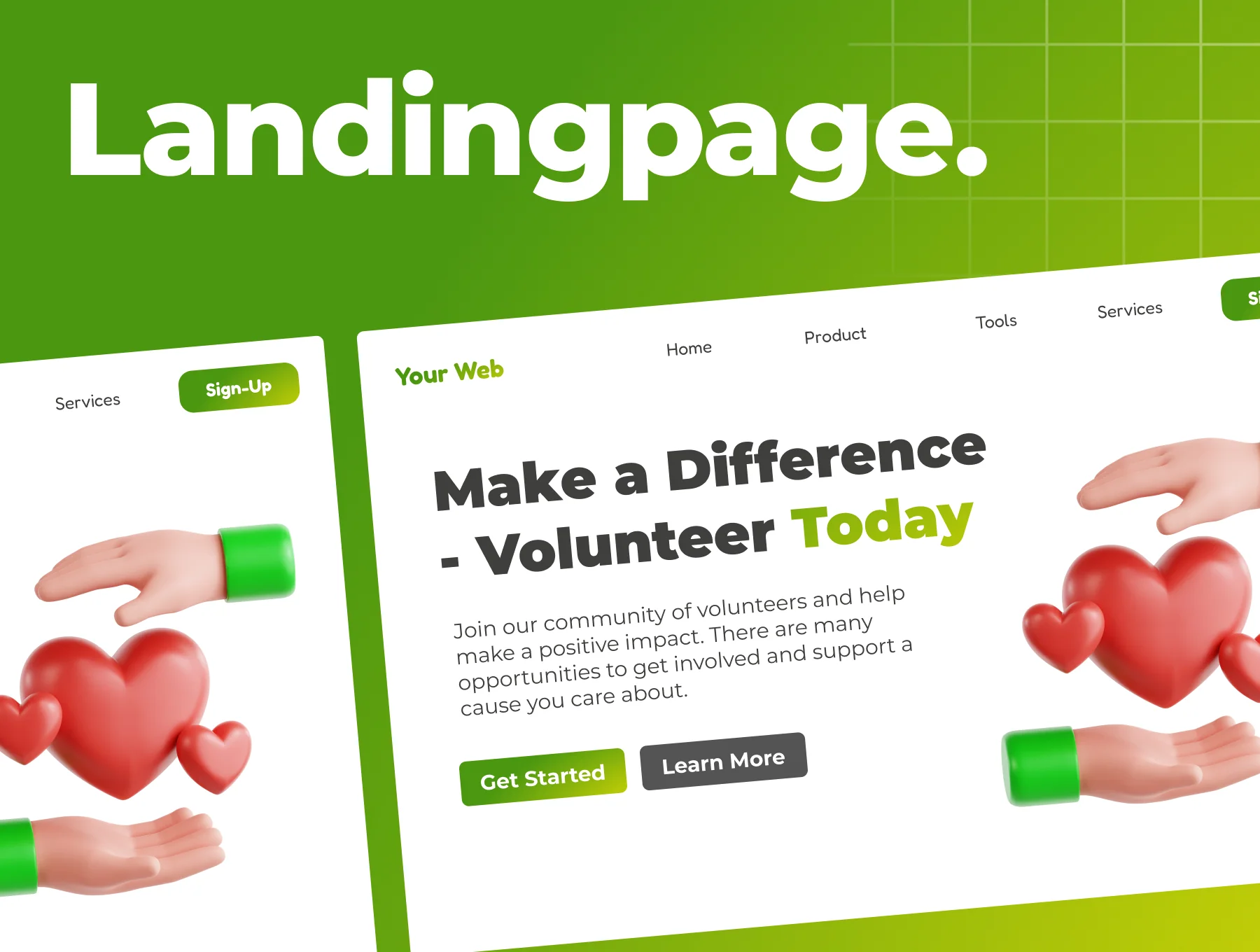 Volunteer 3D Icon Set 4