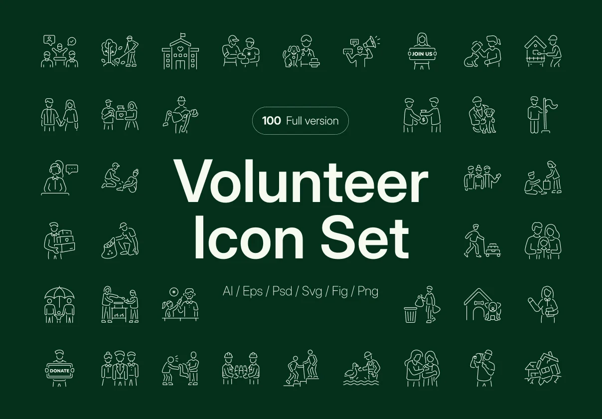 Volunteer Icon Set