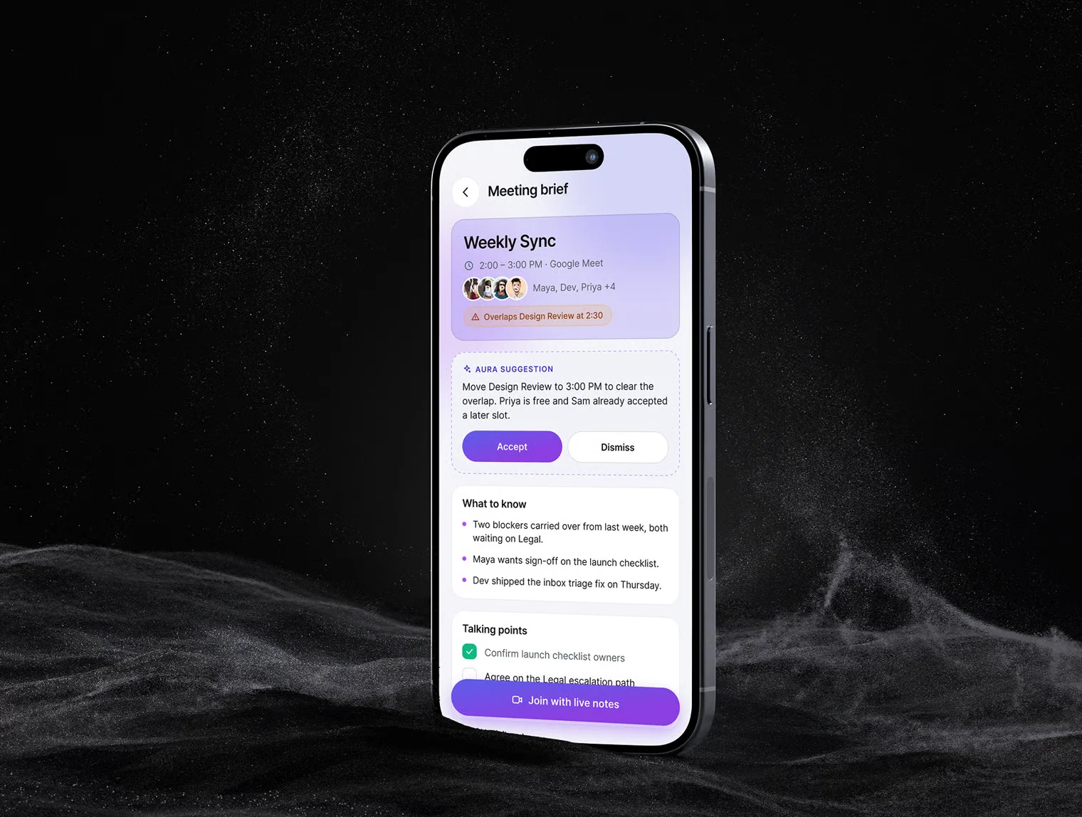 Vortex – Executive AI Assistant & Productivity Mobile App UI Kit 3