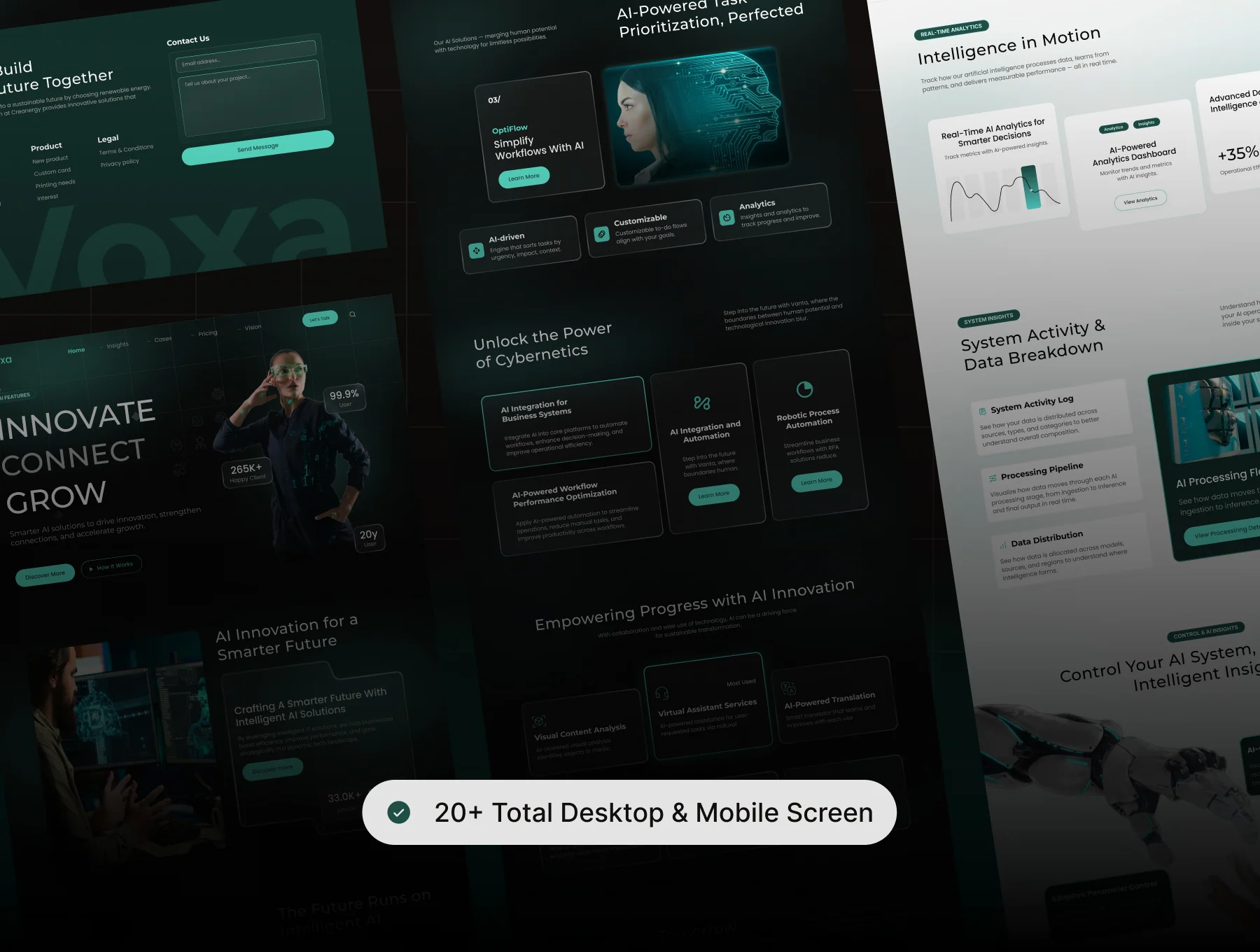 Voxa Pro – Futuristic AI & Cybernetics Website 5
