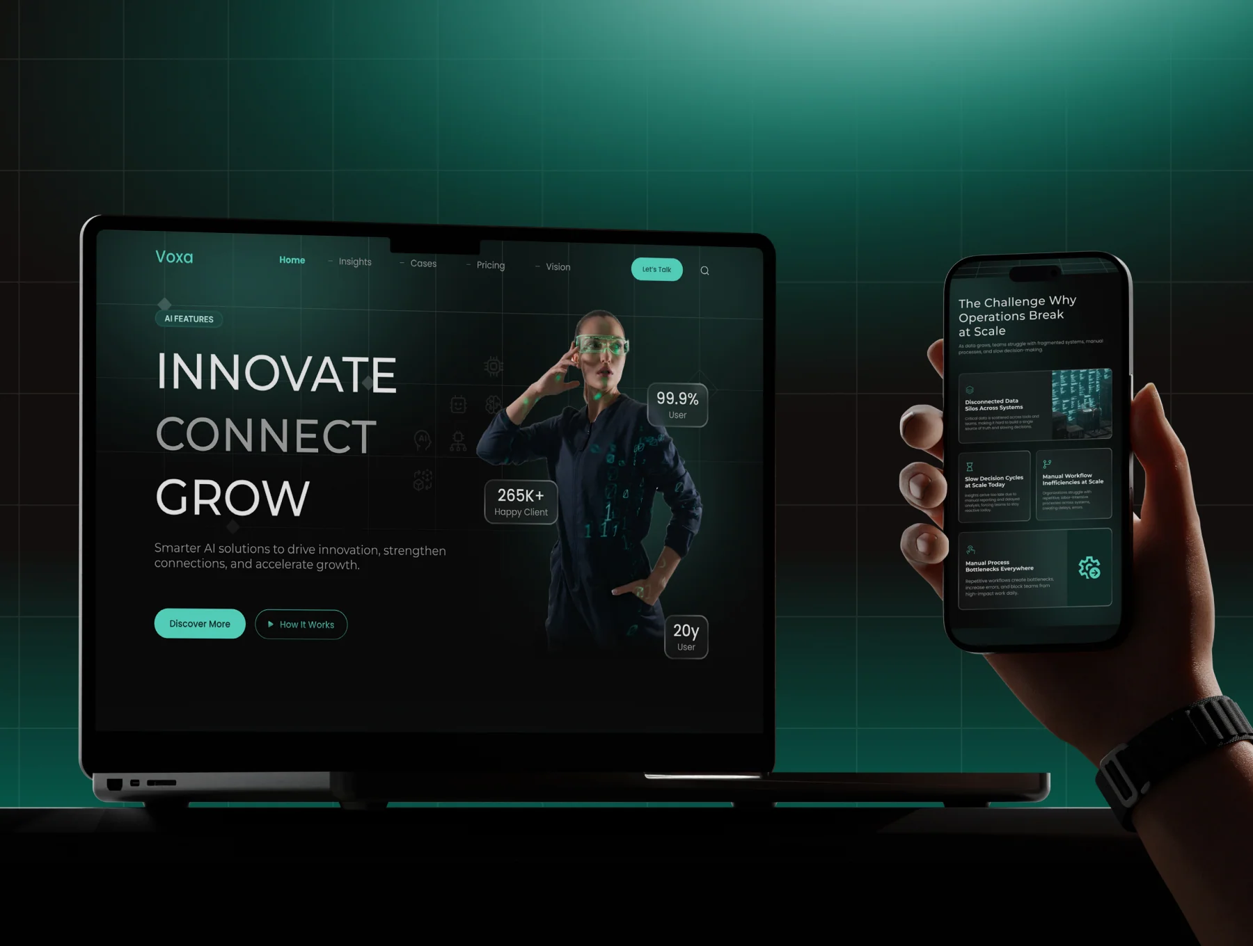 Voxa Pro – Futuristic AI & Cybernetics Website 7