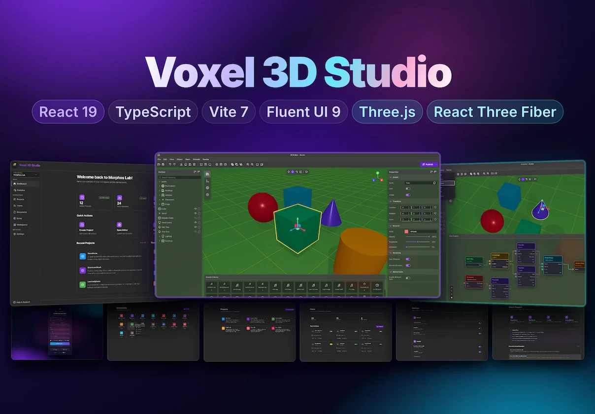 Voxel 3D Studio & Dashboard