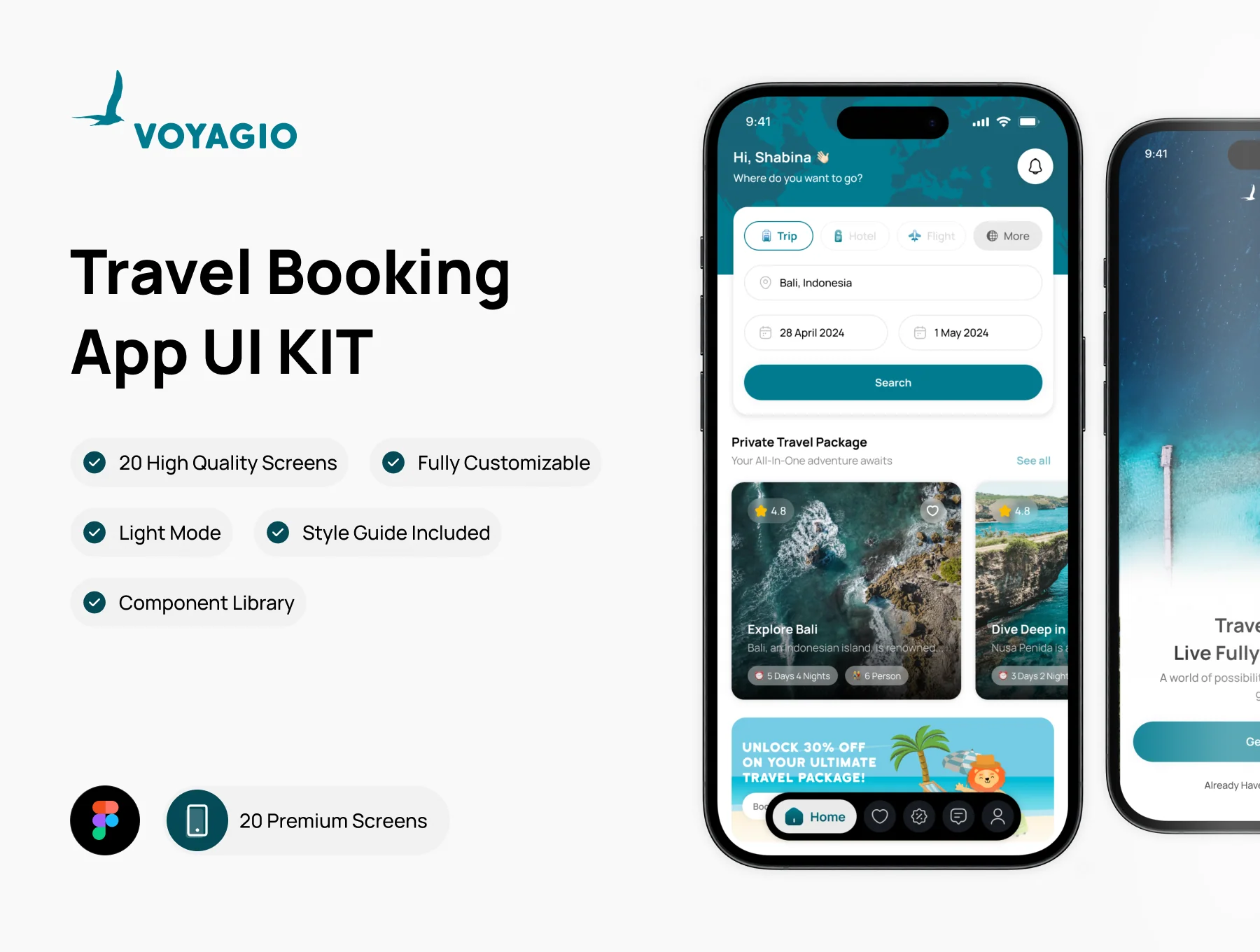 Voyagio - Travel App UI Kit