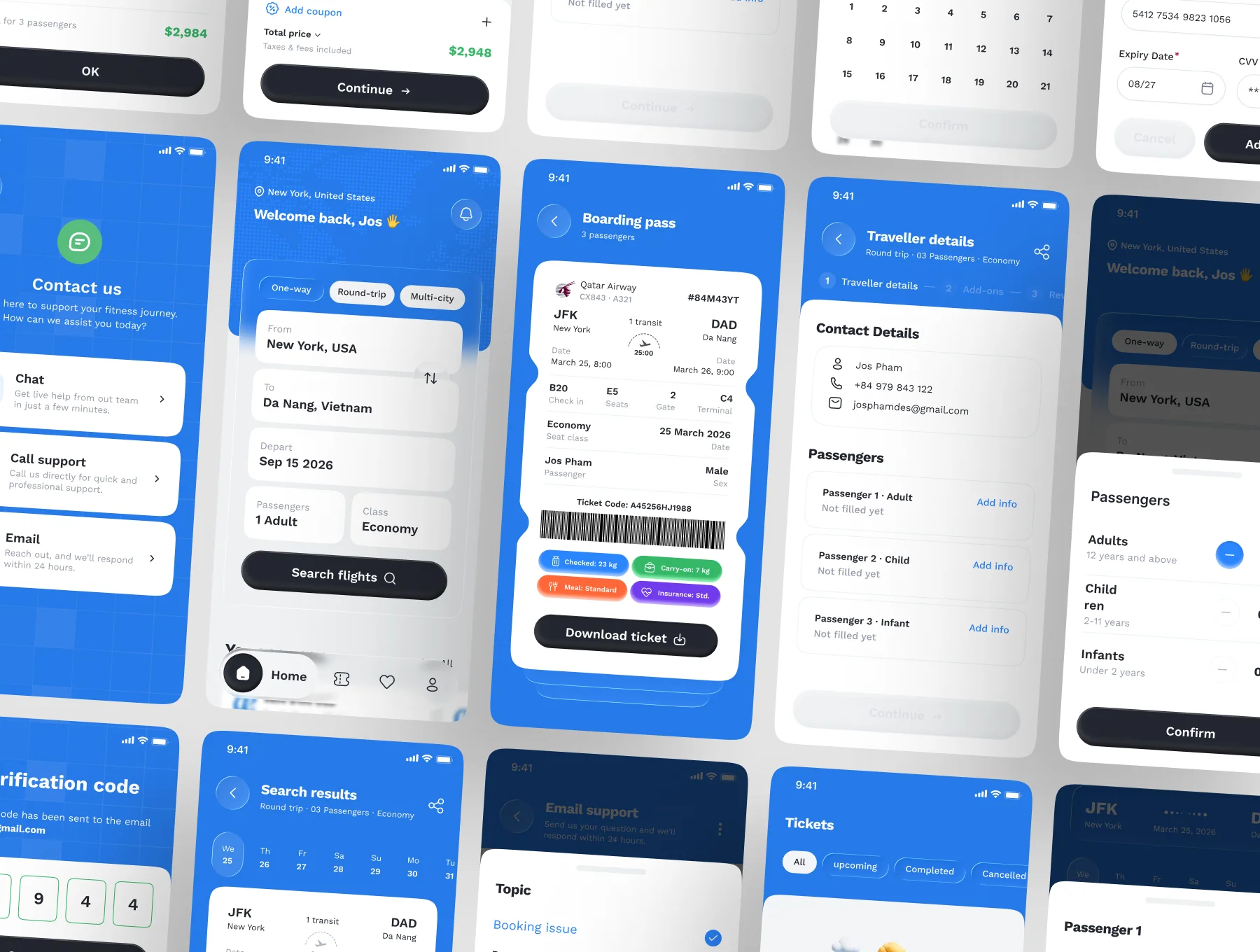 Voyago - Flight Booking App UI Kit 6