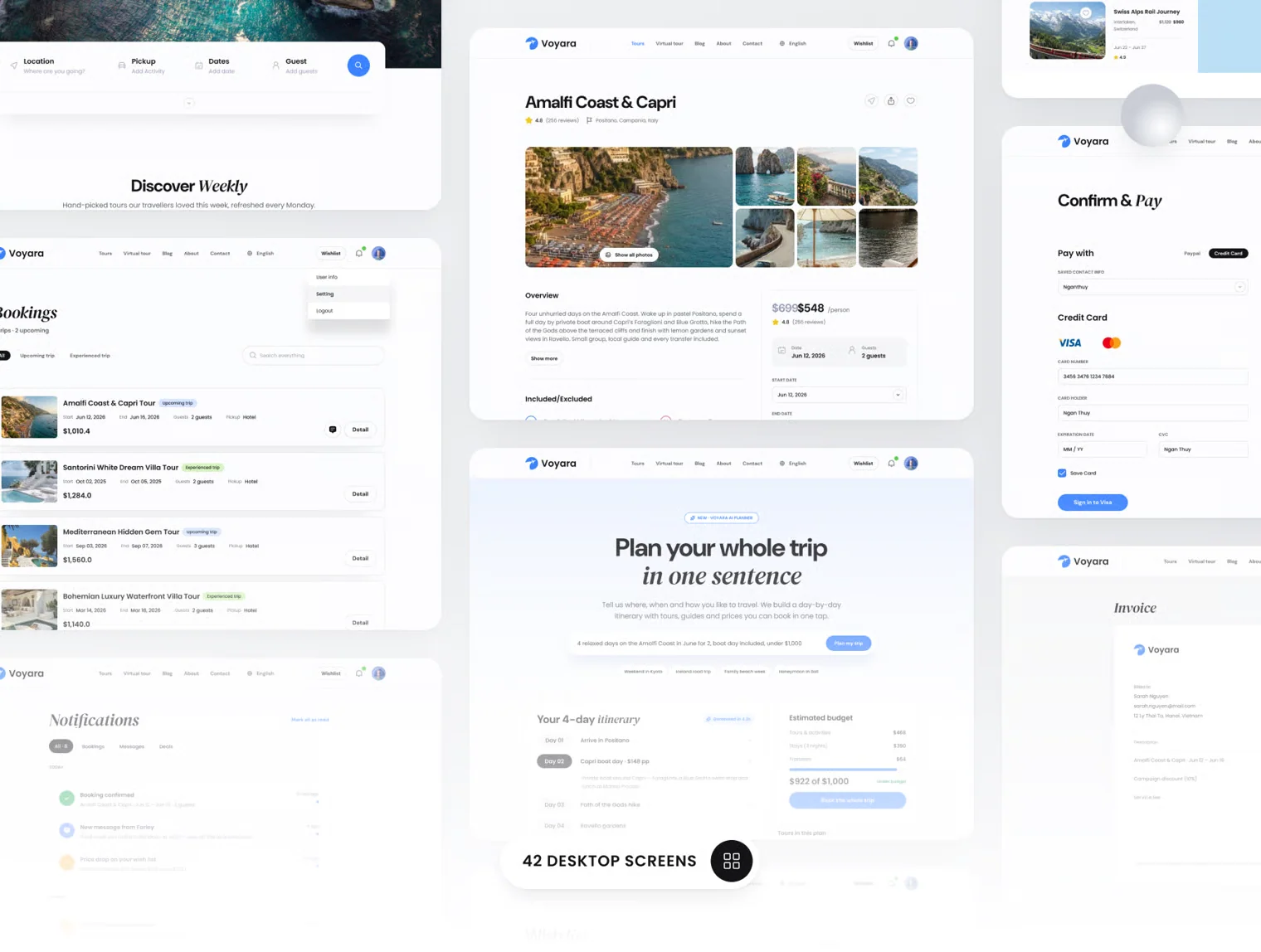Voyara – Travel Booking Web UI Kit 2
