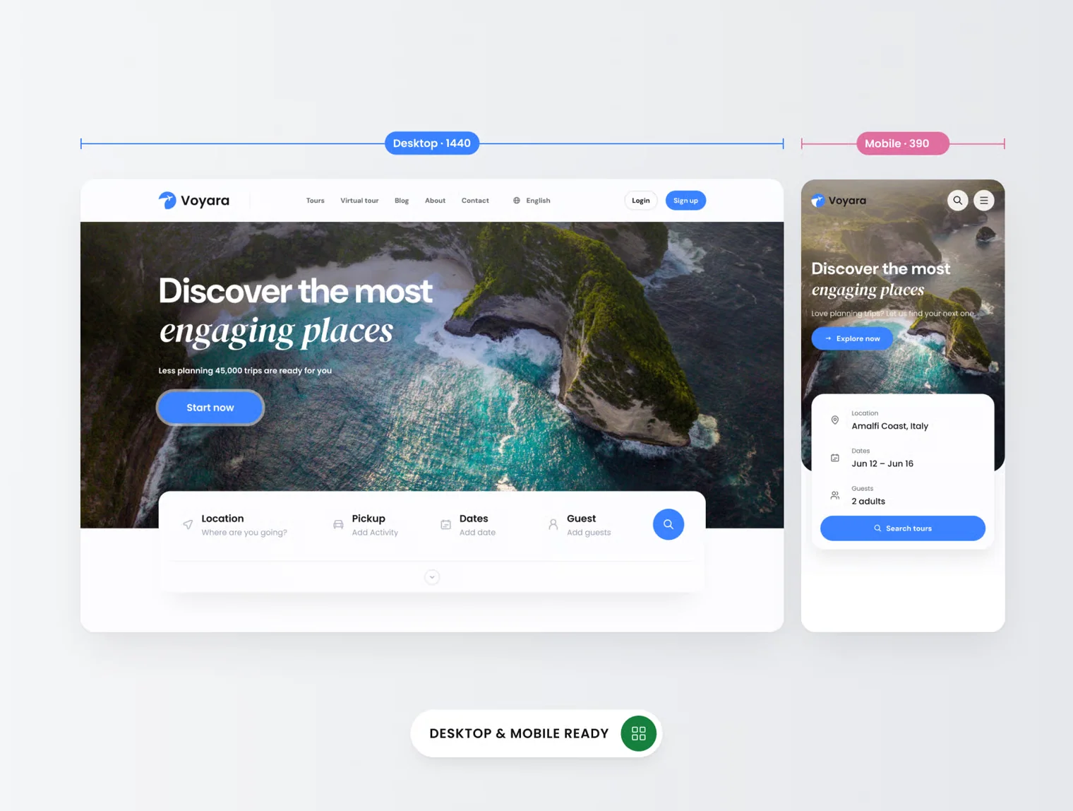 Voyara – Travel Booking Web UI Kit 4