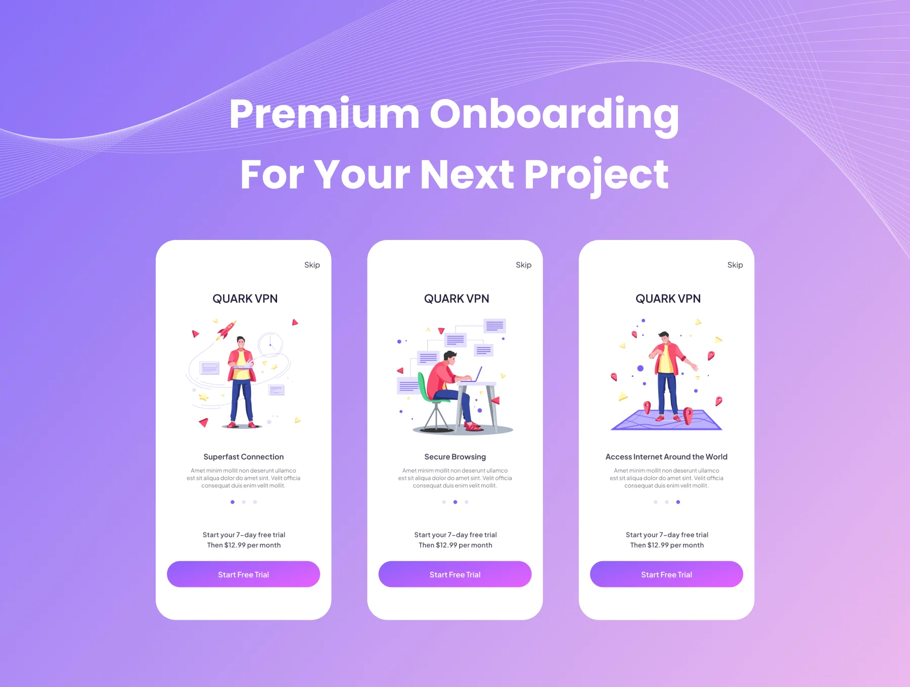 VPN Mobile App UI KIT 2