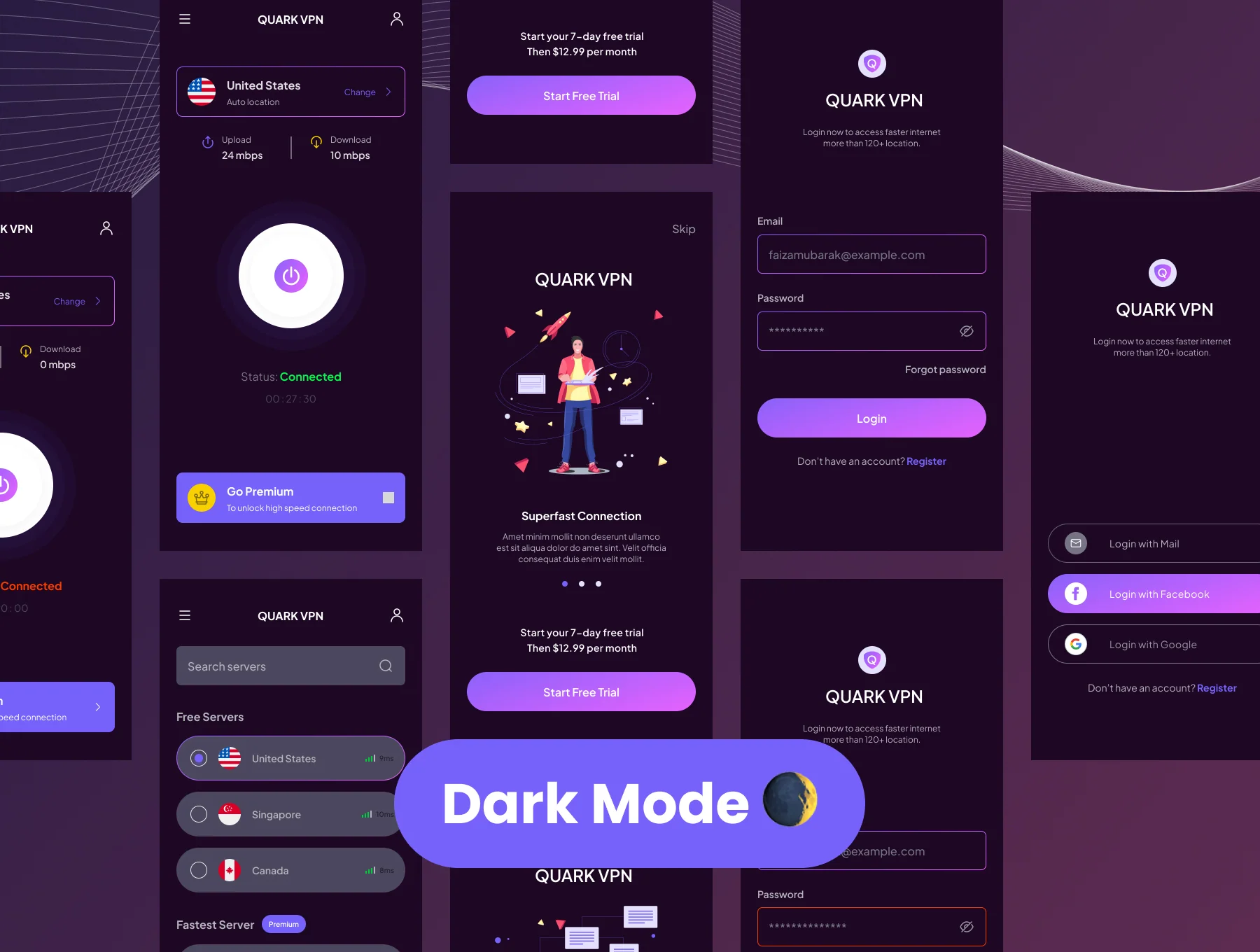 VPN Mobile App UI KIT 4