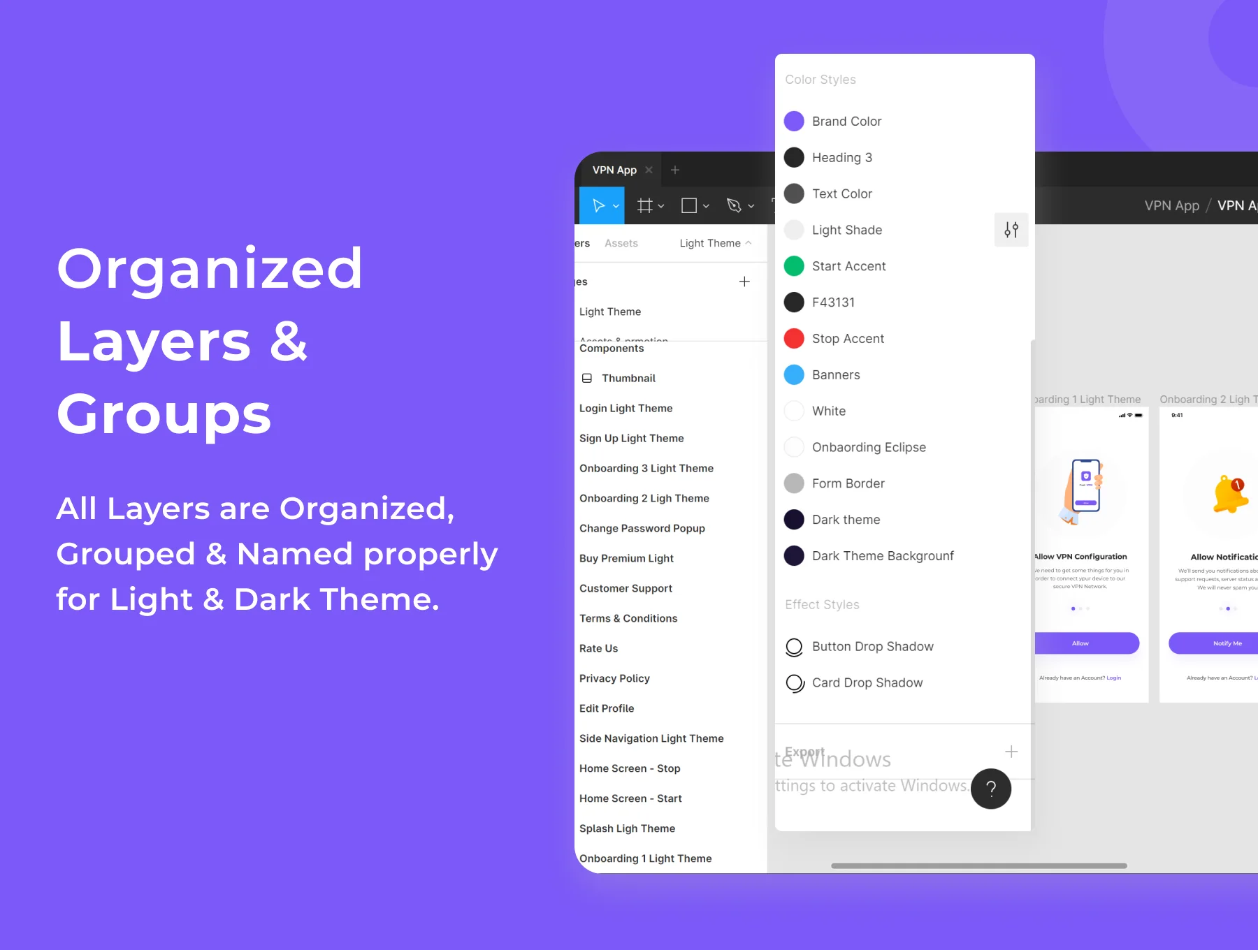 VPN UI Kit Light & Dark Theme 3