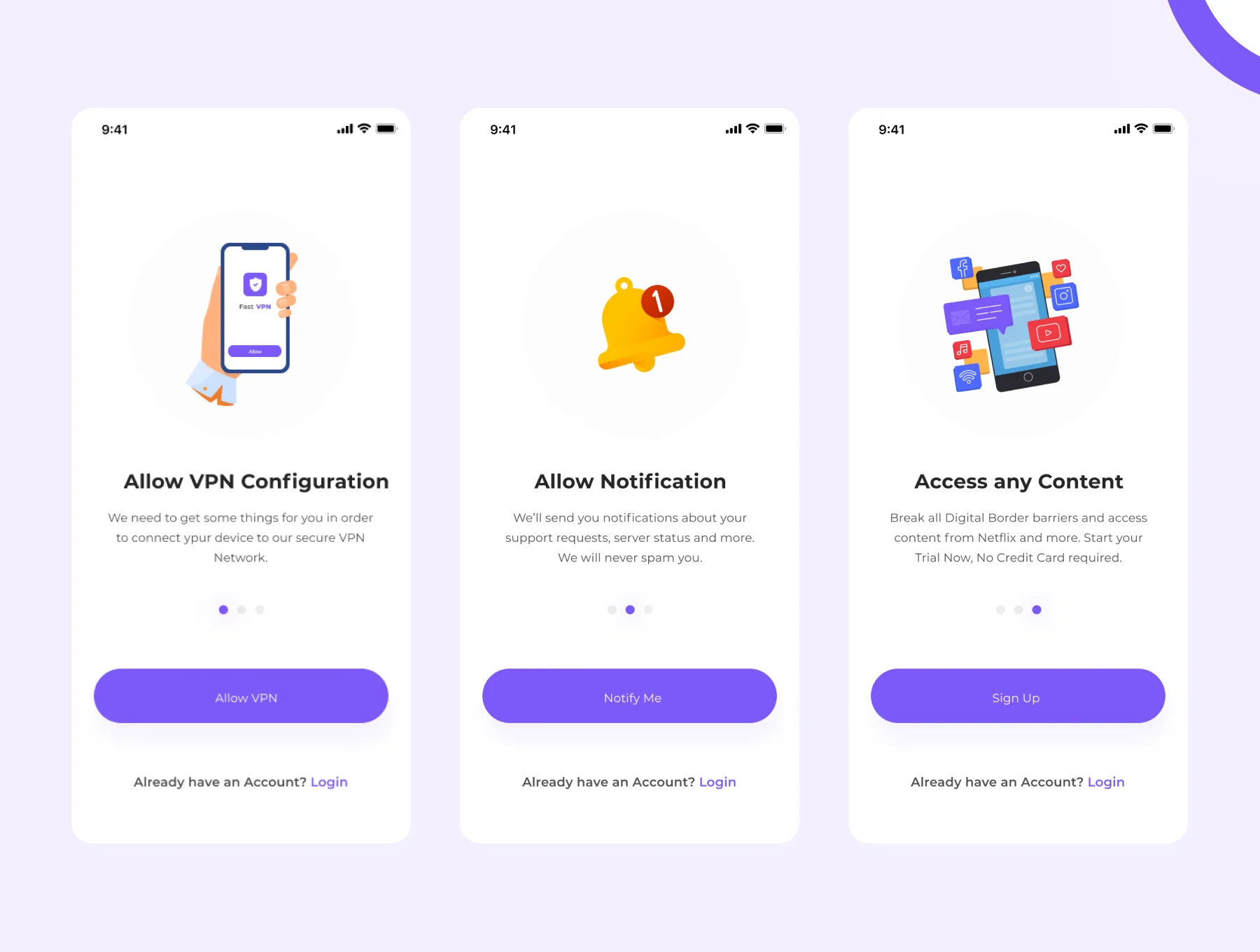VPN UI Kit Light & Dark Theme 4