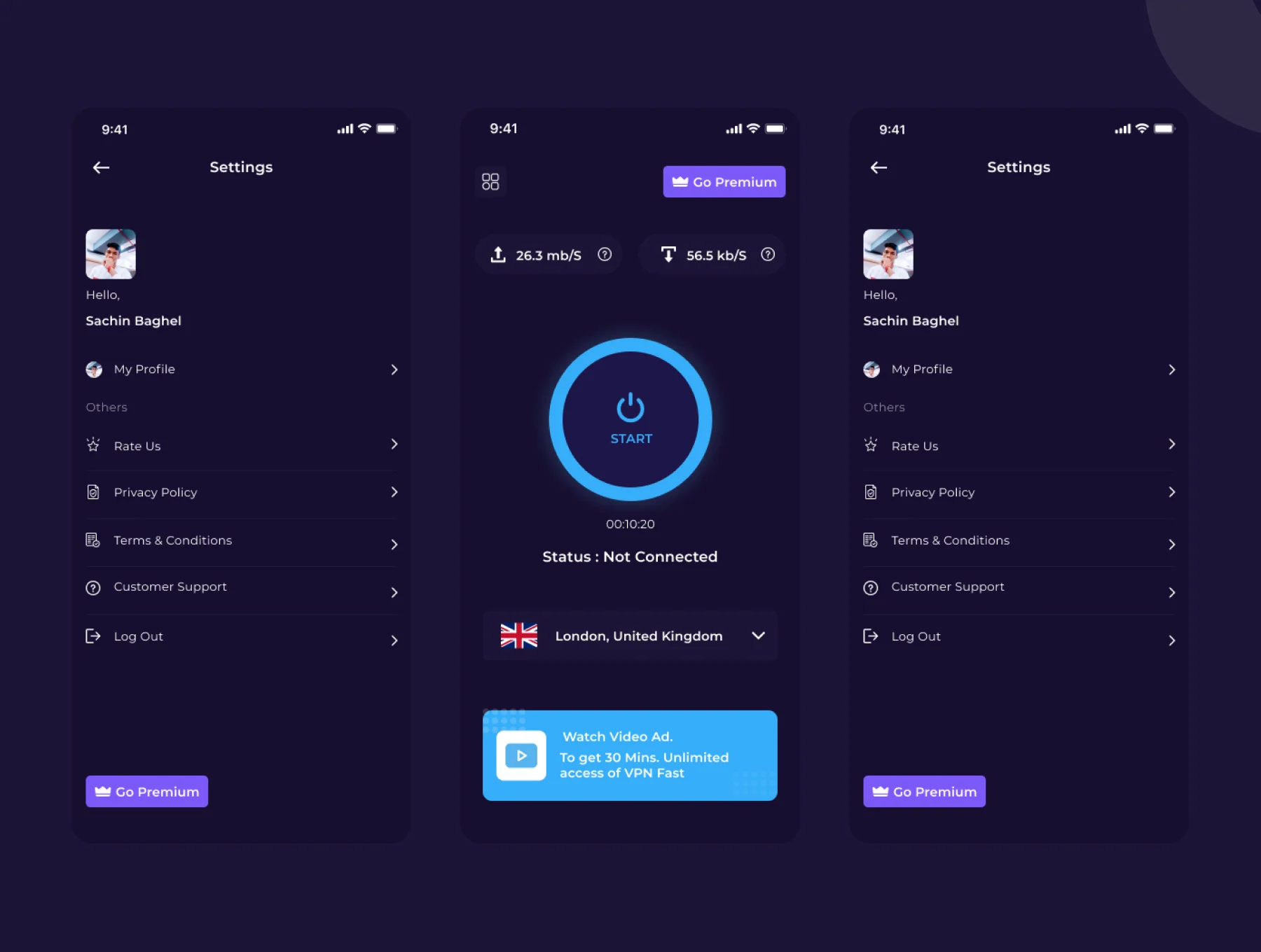 VPN UI Kit Light & Dark Theme 5