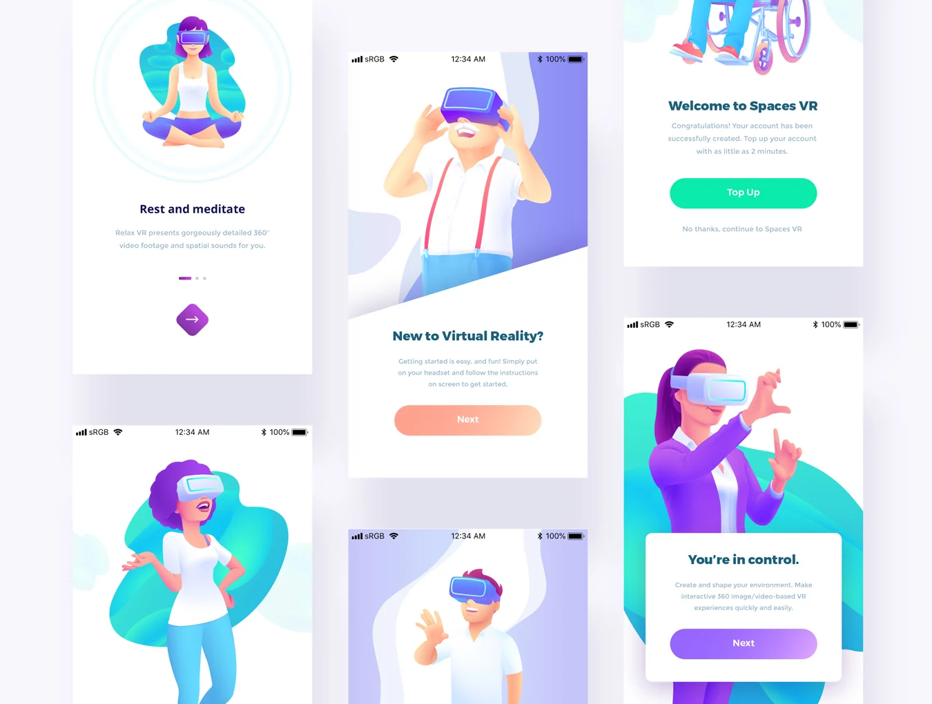 VR Lifestyle Illustrations 4