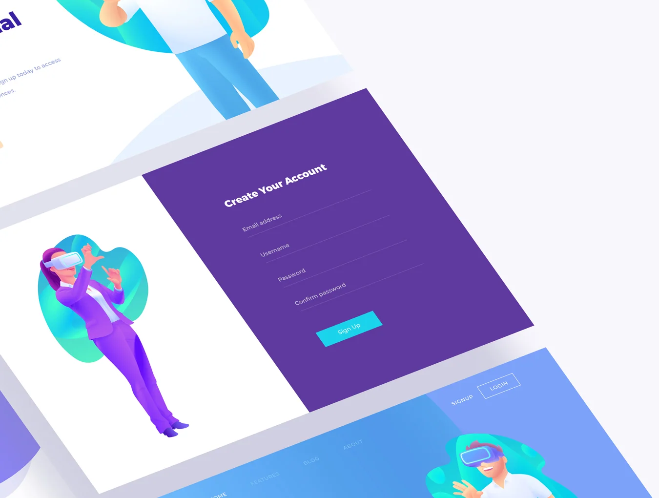 VR Lifestyle Illustrations 6