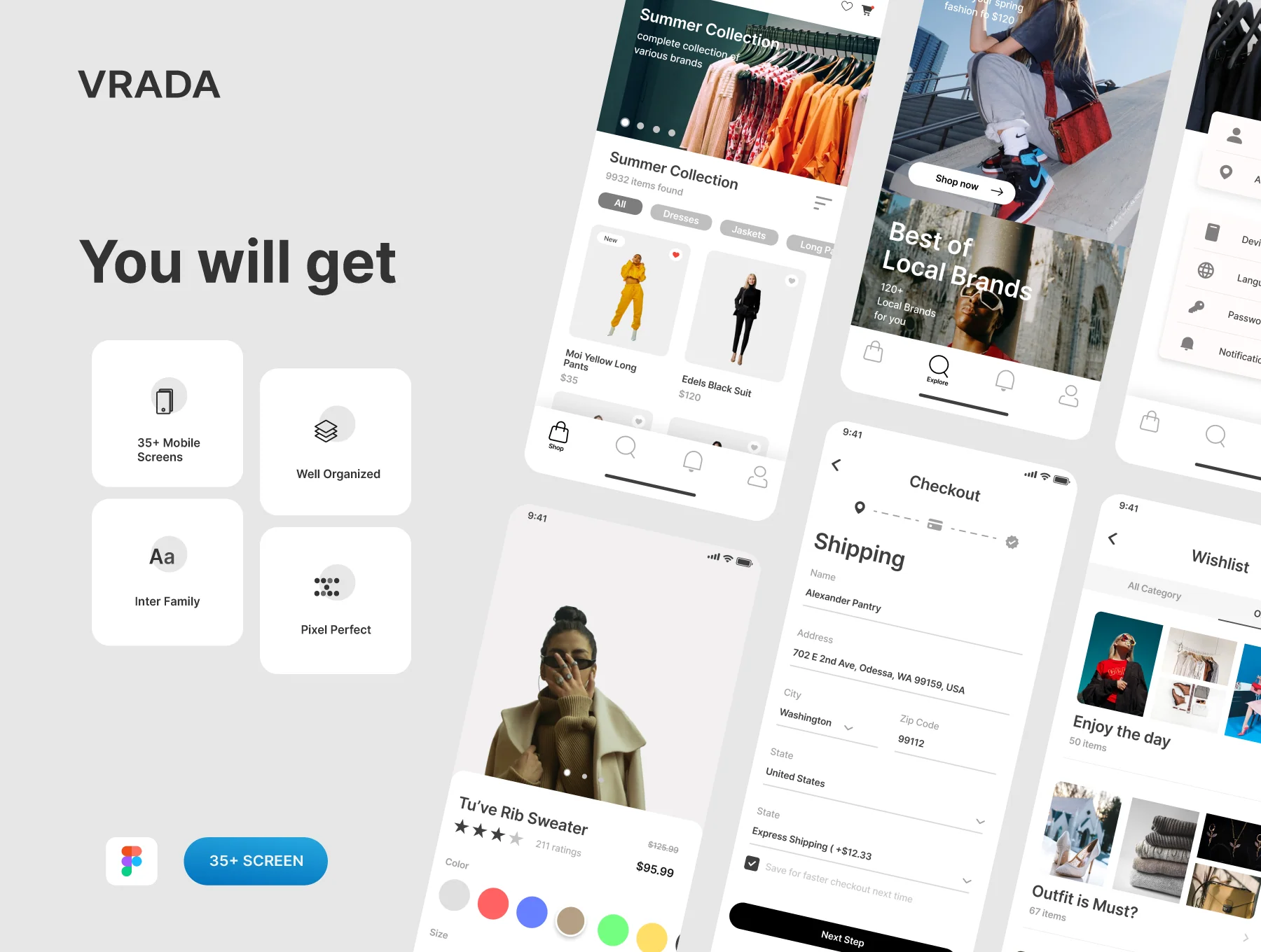 Vrada Fashion Mobile UI Kit 5