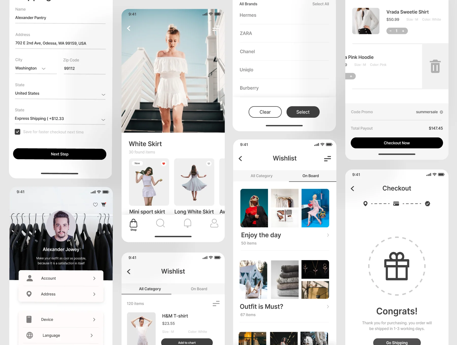Vrada Fashion Mobile UI Kit 7