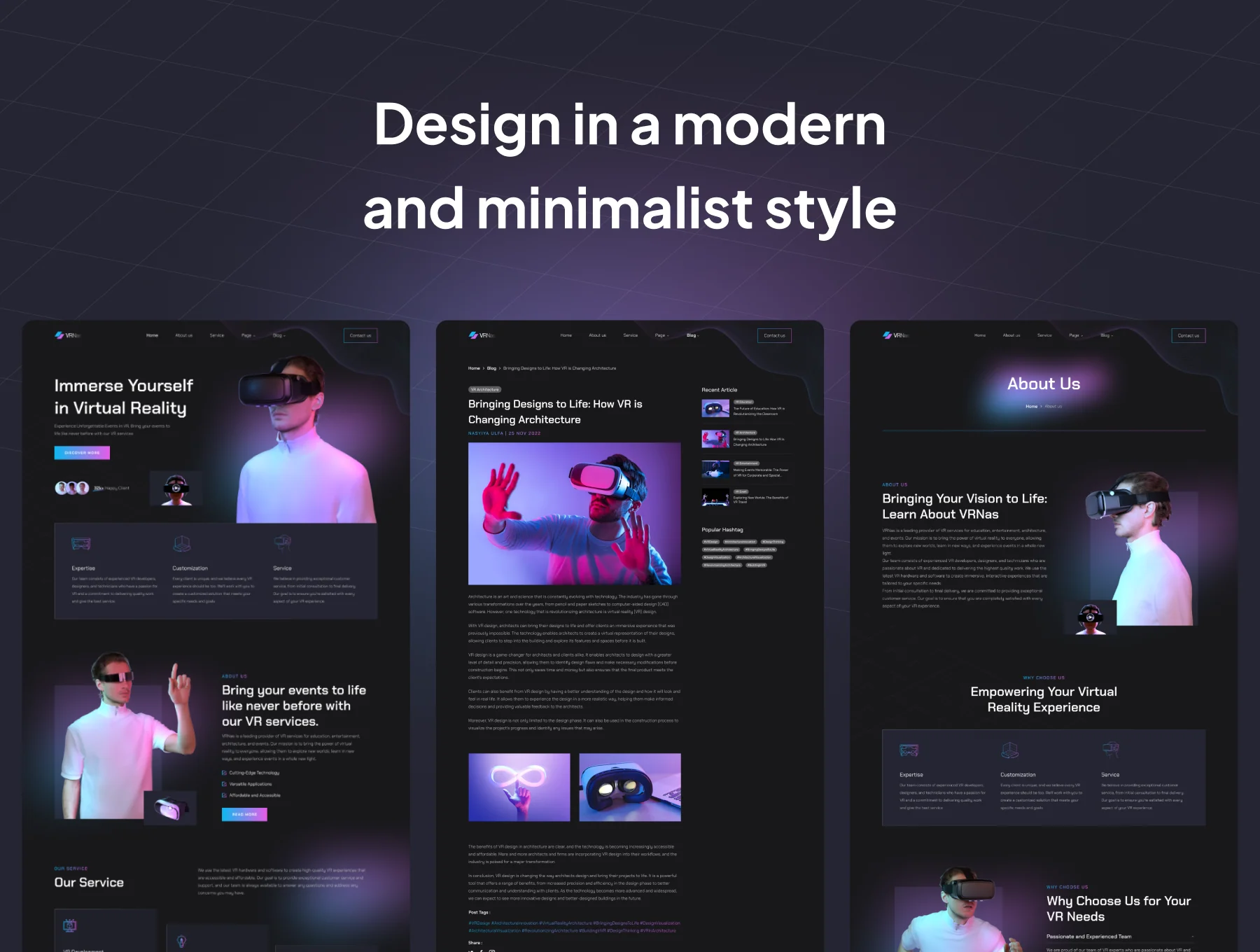 VRNas - VR Service Web Templates 2